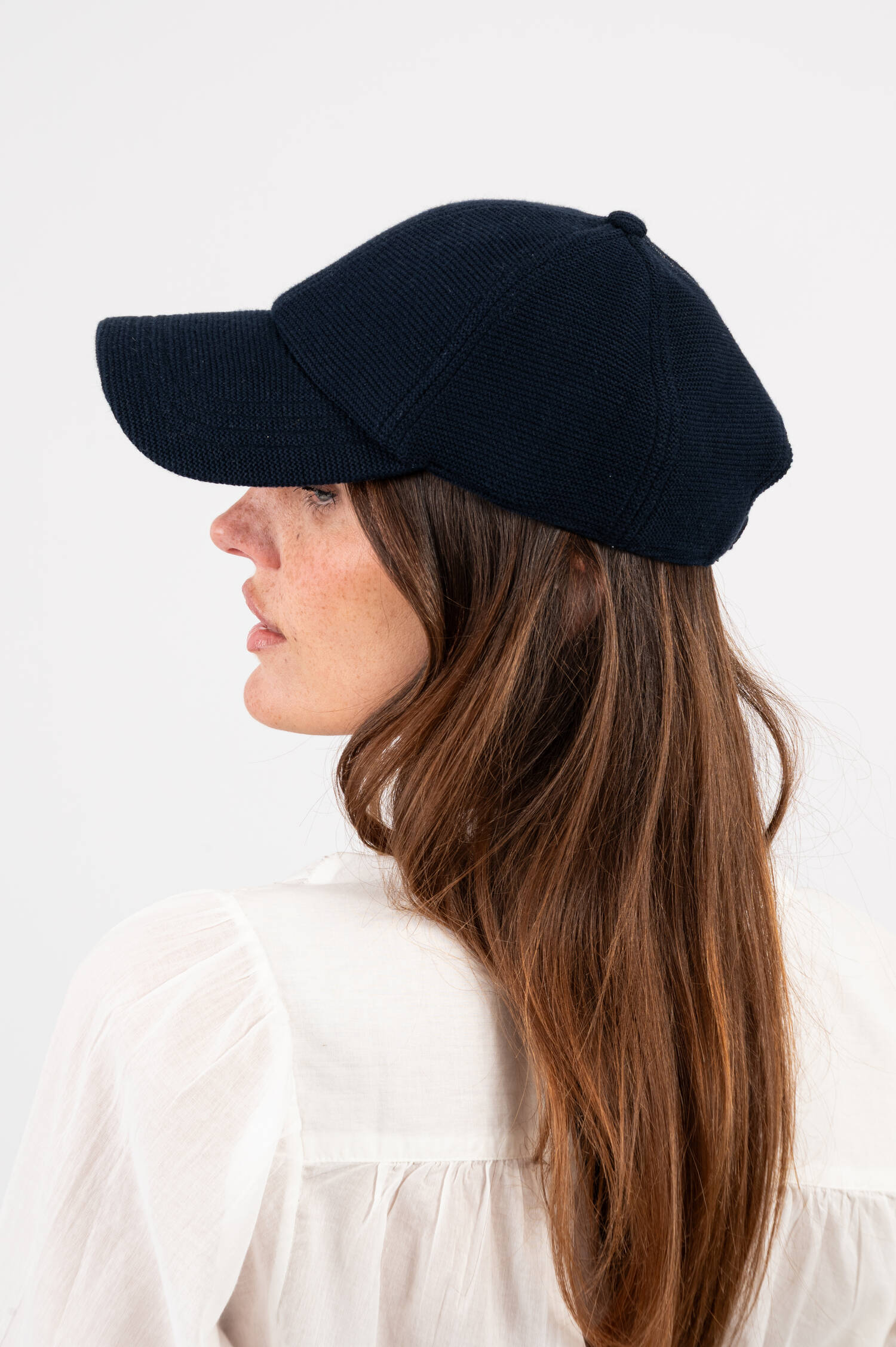Strick Basecap in Navy