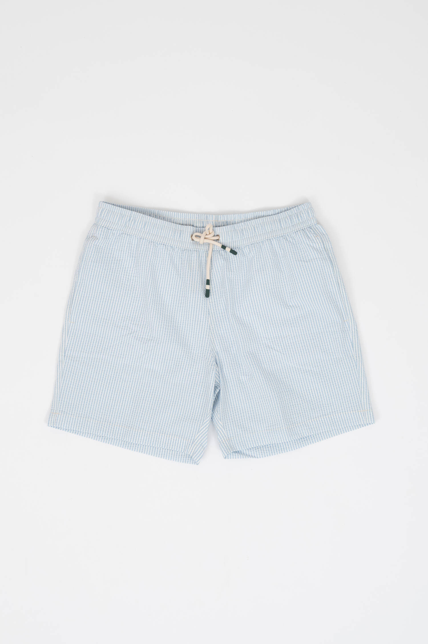 Badehose in Hellblau/Weiß gestreift