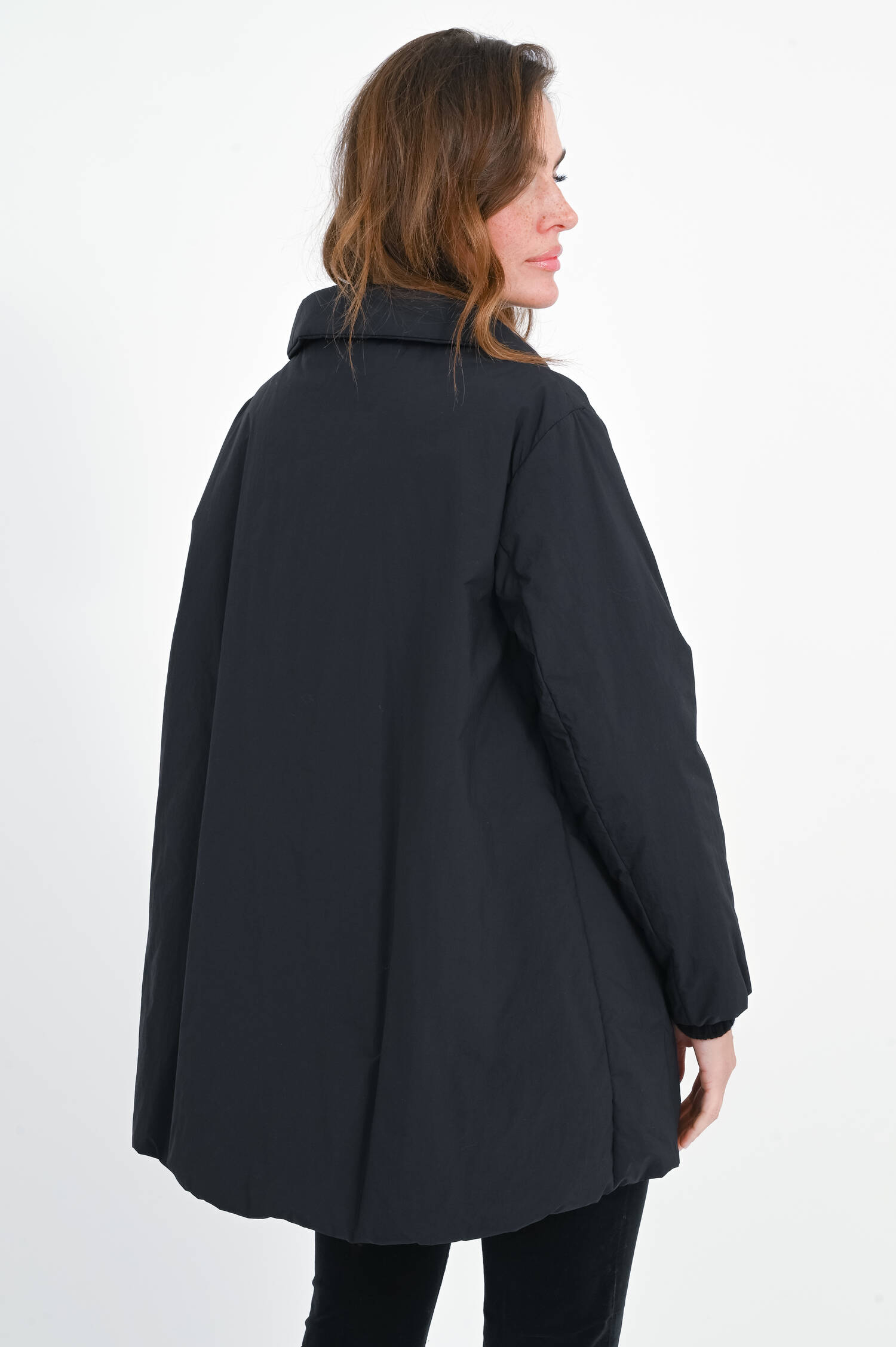 Windbreaker mit stylischem Kragen in Black