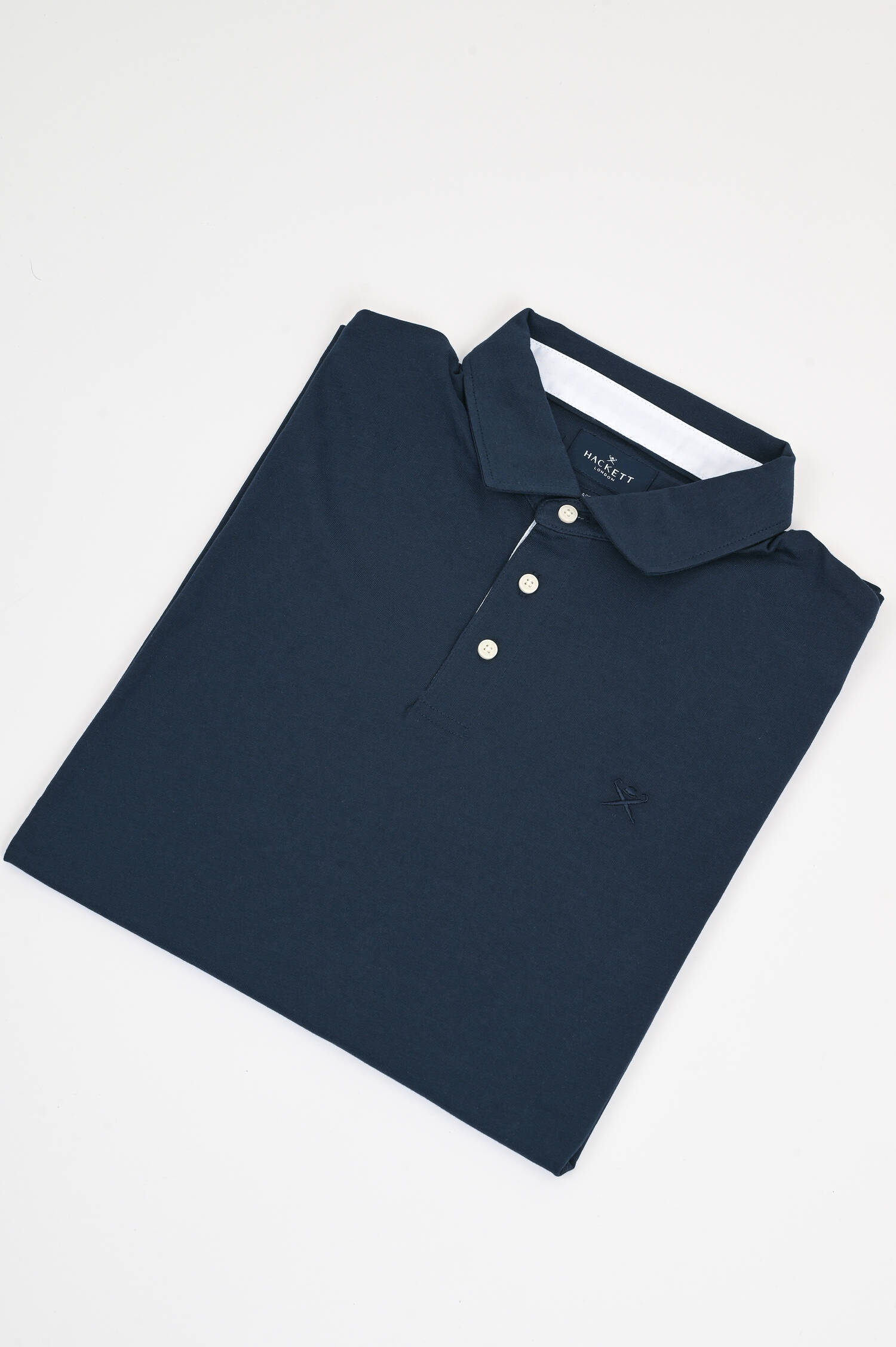 Polo-Shirt mit eingesticktem Logo in Navy