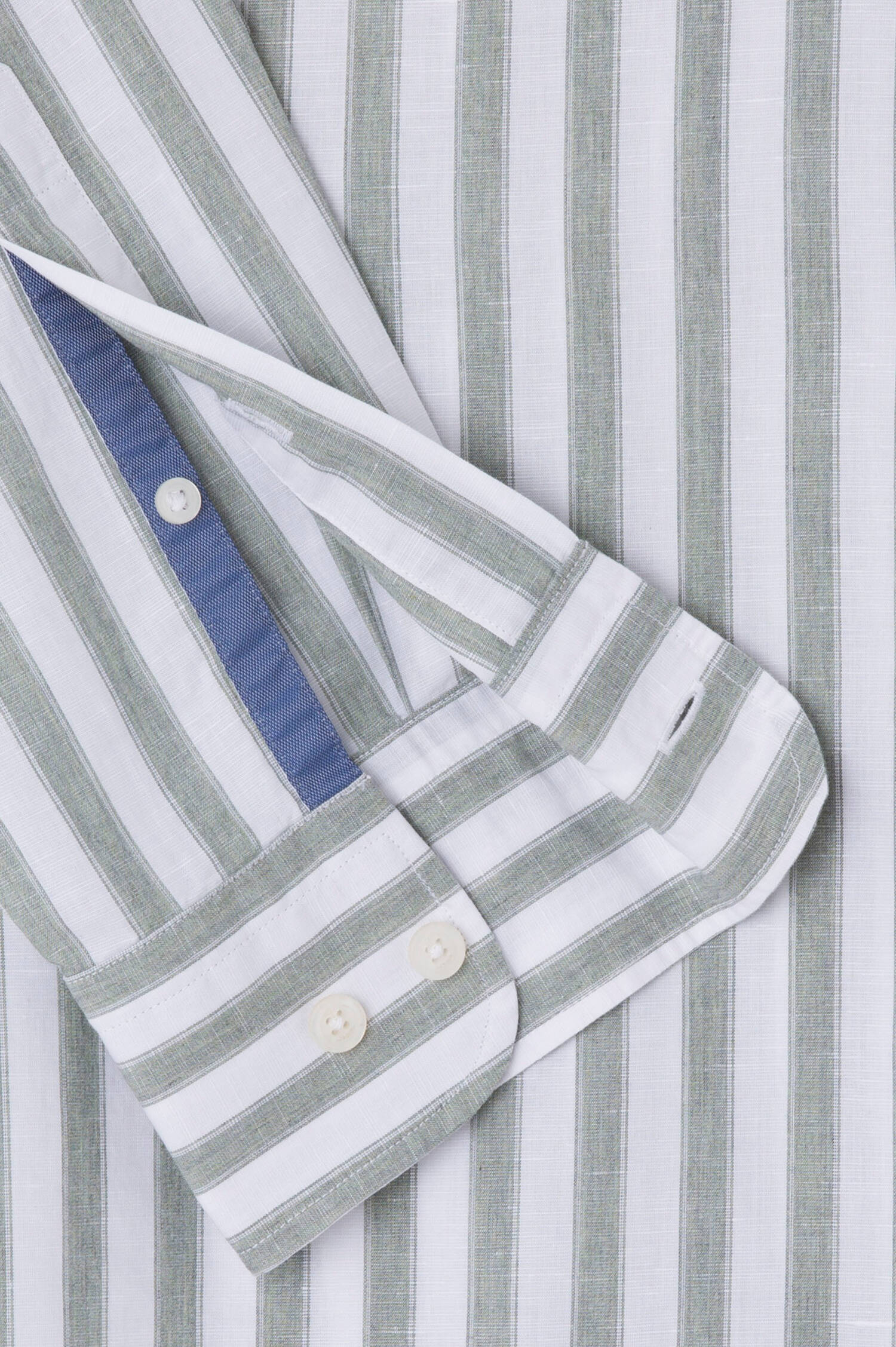 Gestreiftes Hemd in Grün/Weiß