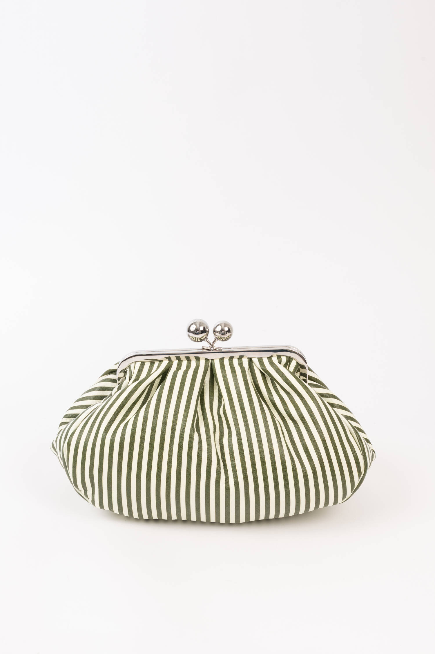 Leder Pouch PASTICCINO in Grün/Weiß