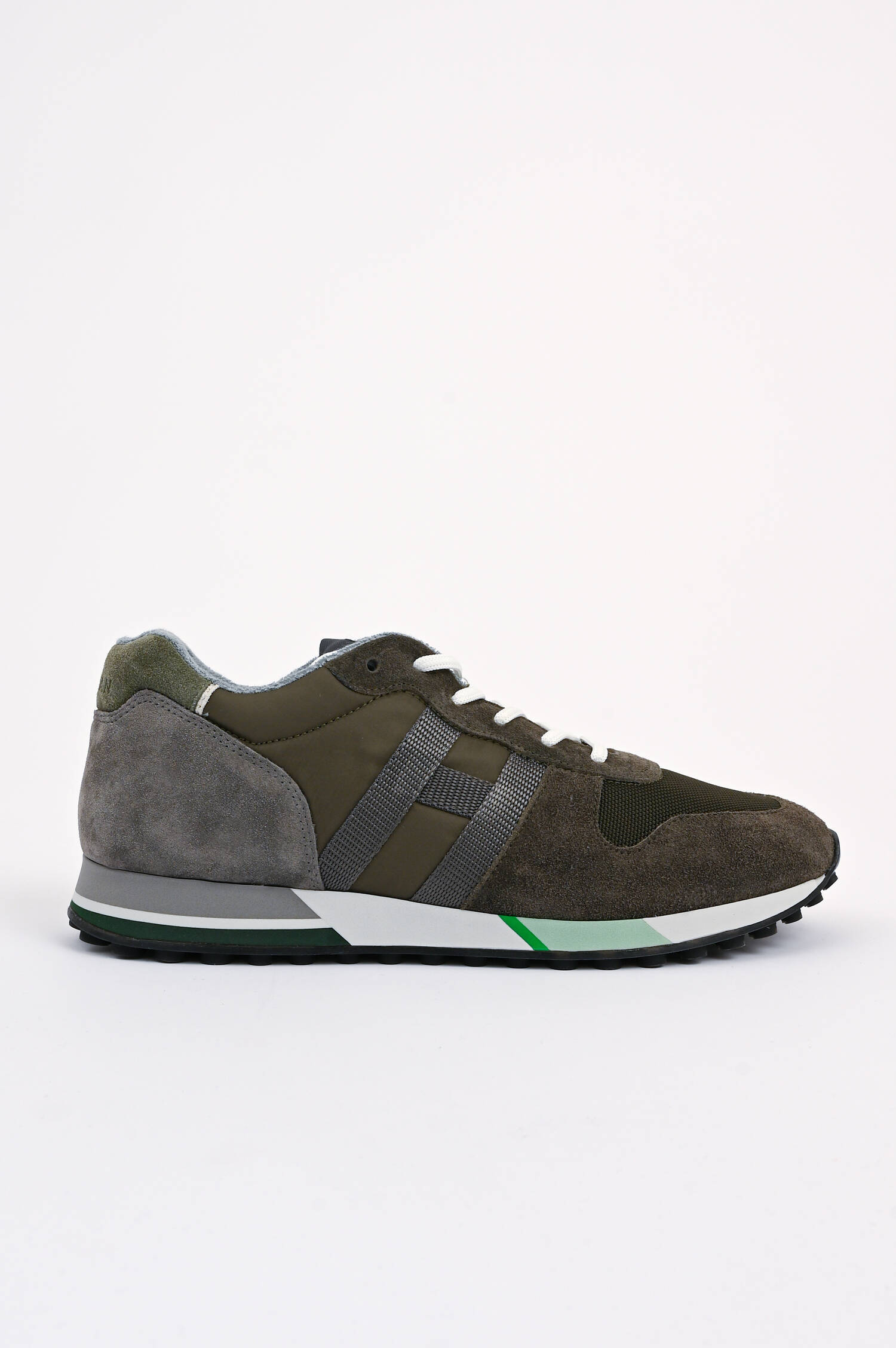 Sneaker H383 in Grau/Oliv
