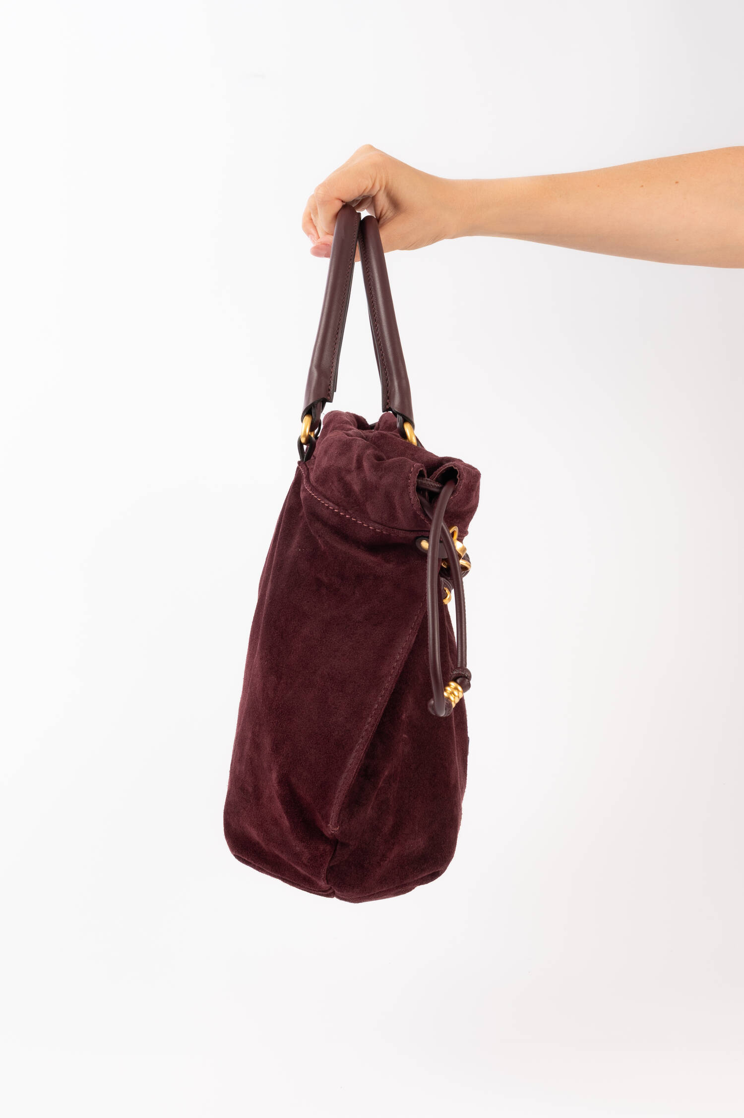 Veloursleder Tasche MORGAN in Bordeaux Veloursleder Tasche MORGAN in Bordeaux