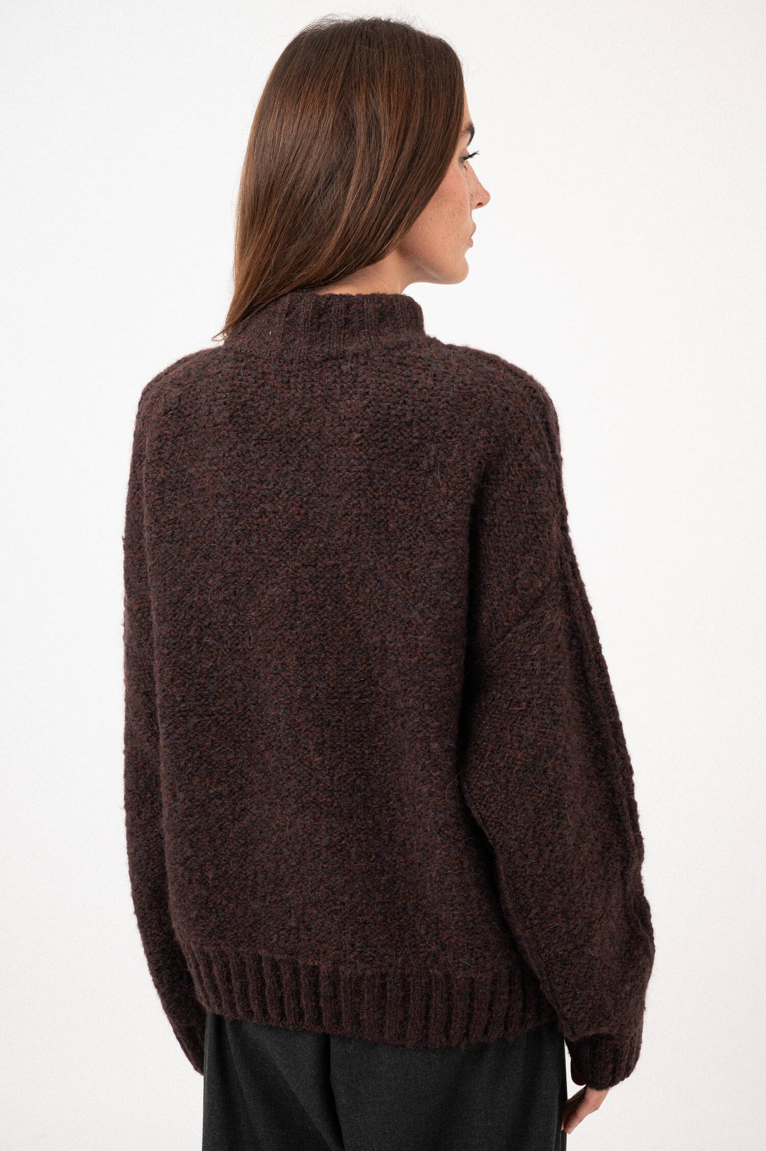Pullover ZANERA in Bordeaux meliert Pullover ZANERA in Bordeaux meliert