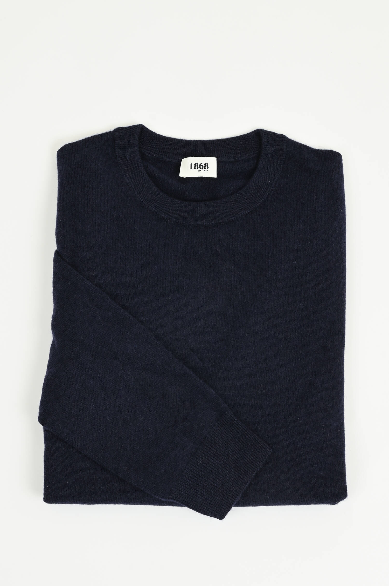 Cashmerepullover mit Rundhals in Marine