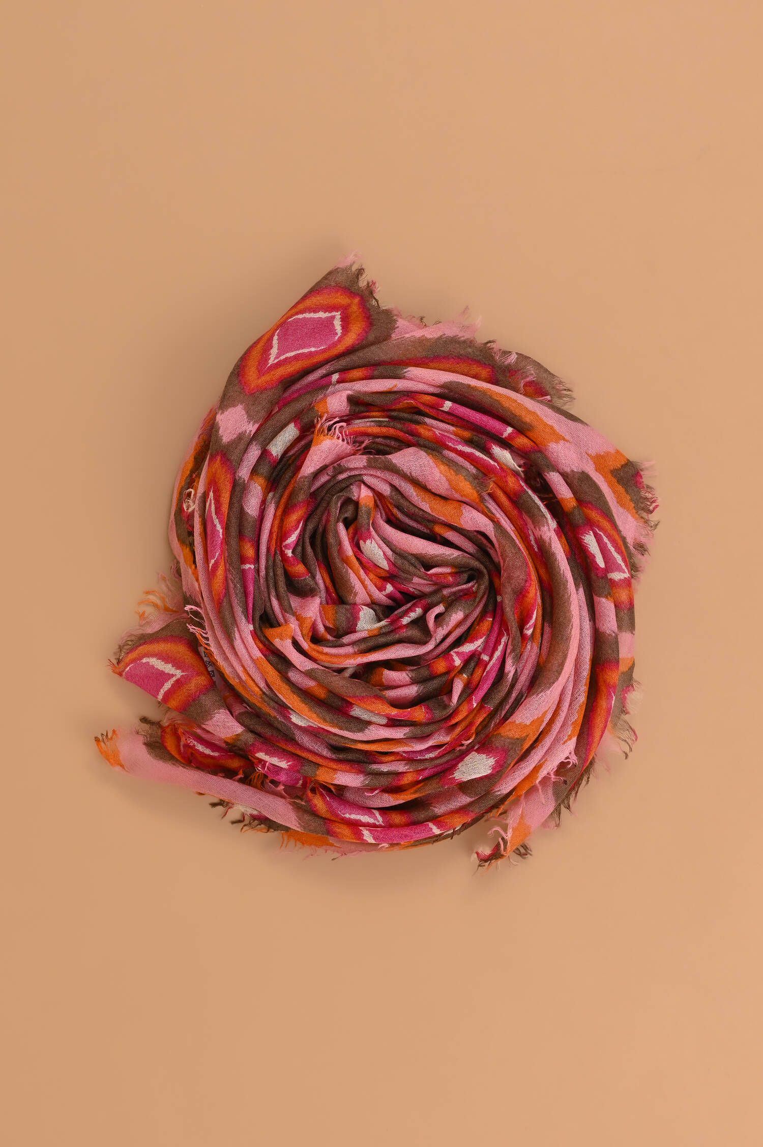 Cashmere Schal SIENA in Rosa gemustert Cashmere Schal SIENA in Rosa gemustert