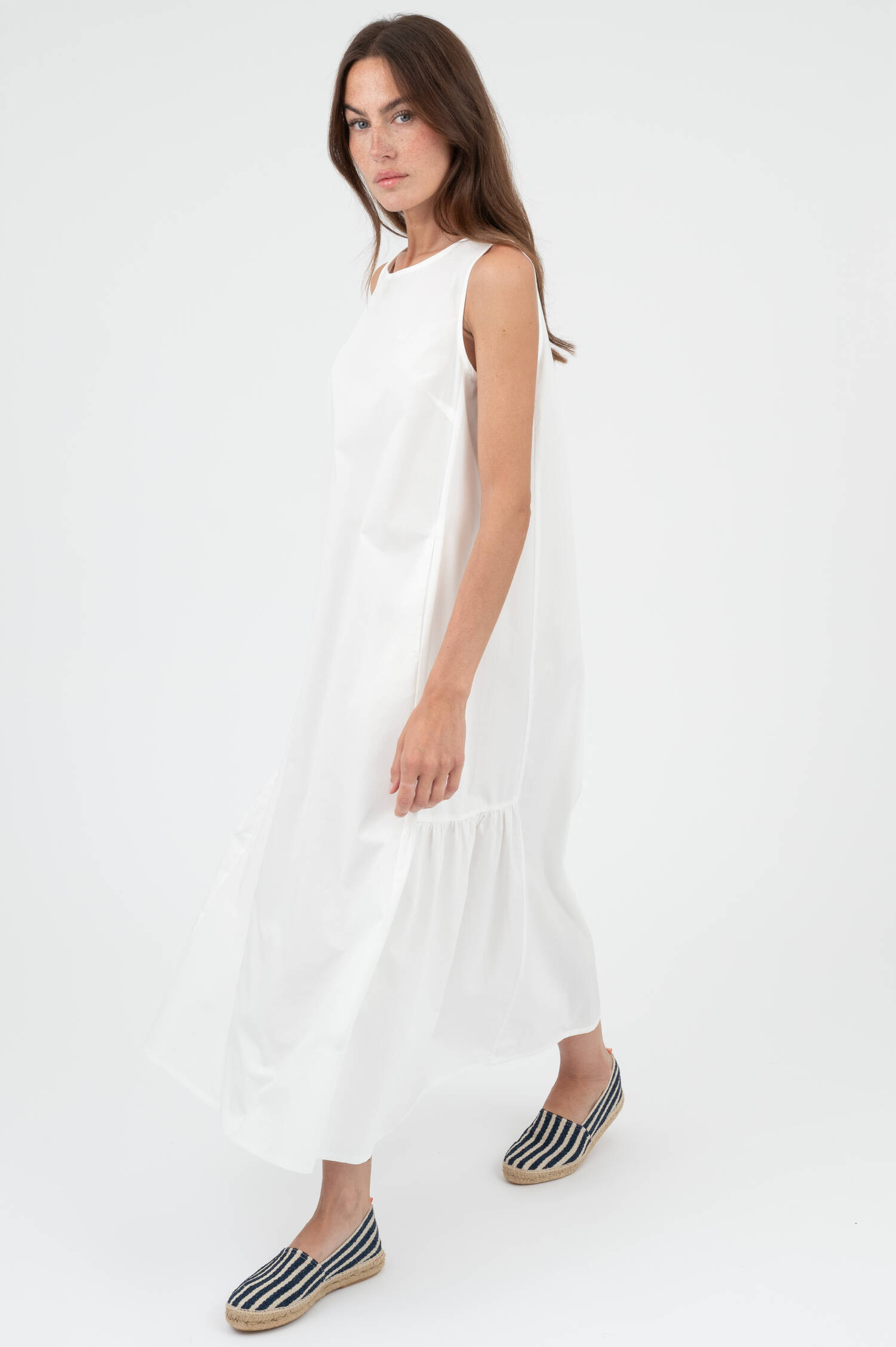 Midi Kleid in Weiß