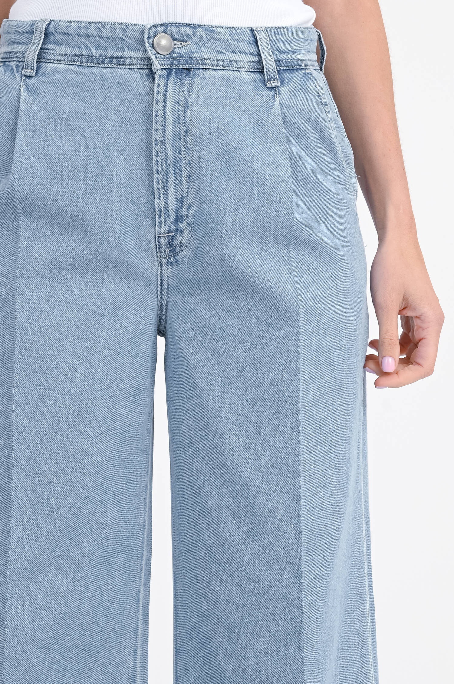 Palazzo-Jeans HANA in Hellblau