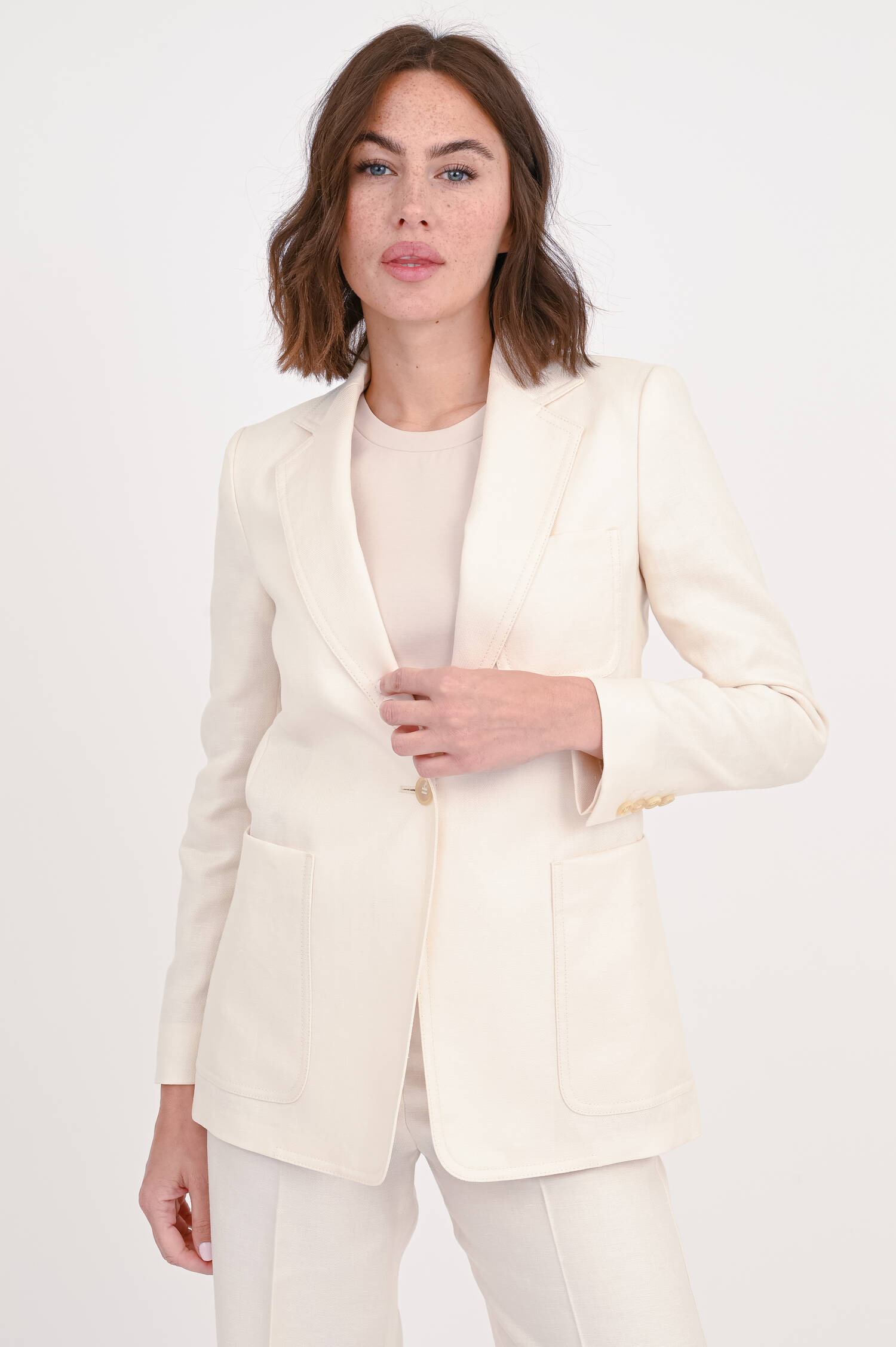 Leinen Blazer BOEMIA in Creme Leinen Blazer BOEMIA in Creme