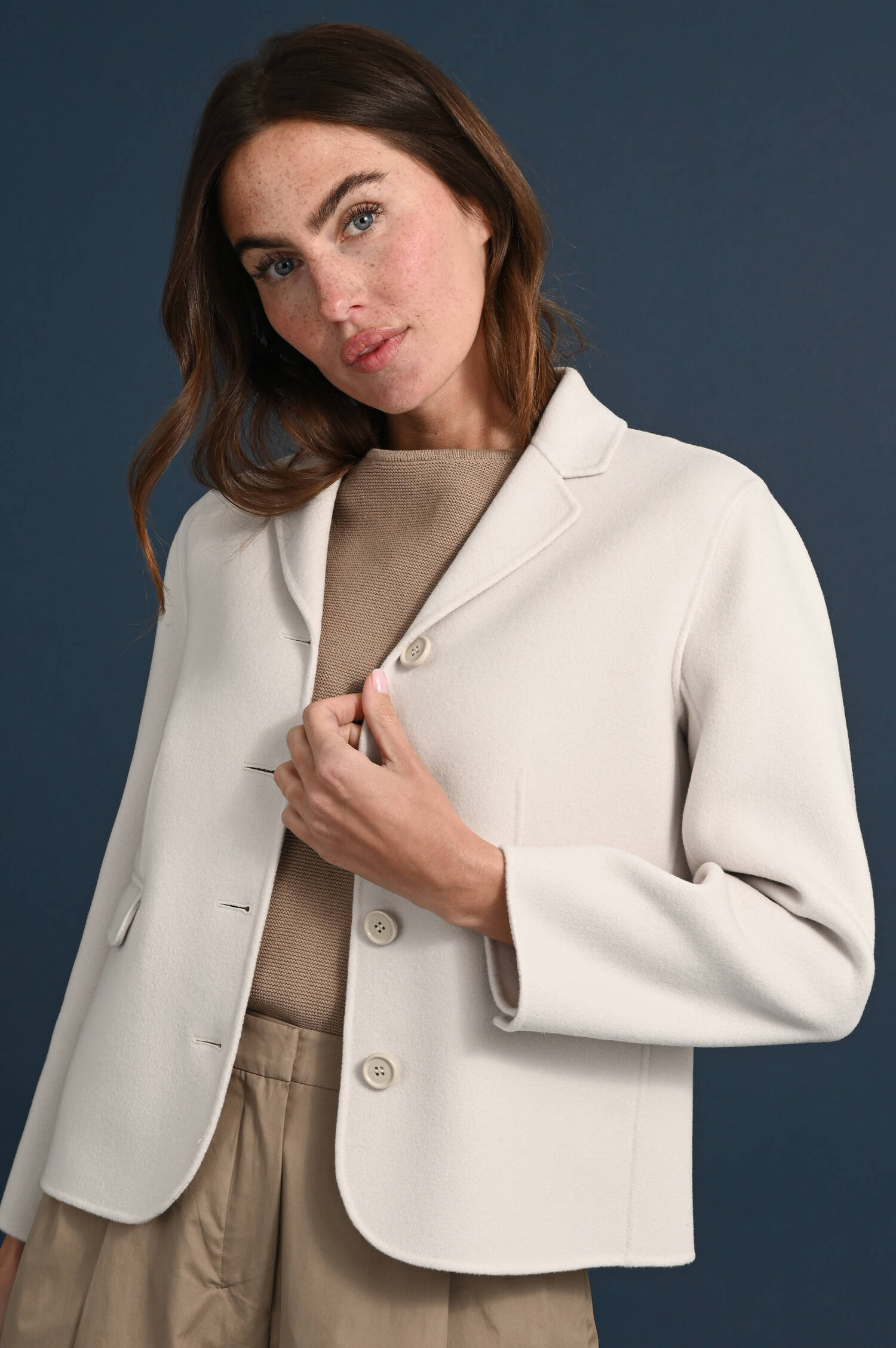 Woll Blazer MAGIA in Elfenbeinfarbe