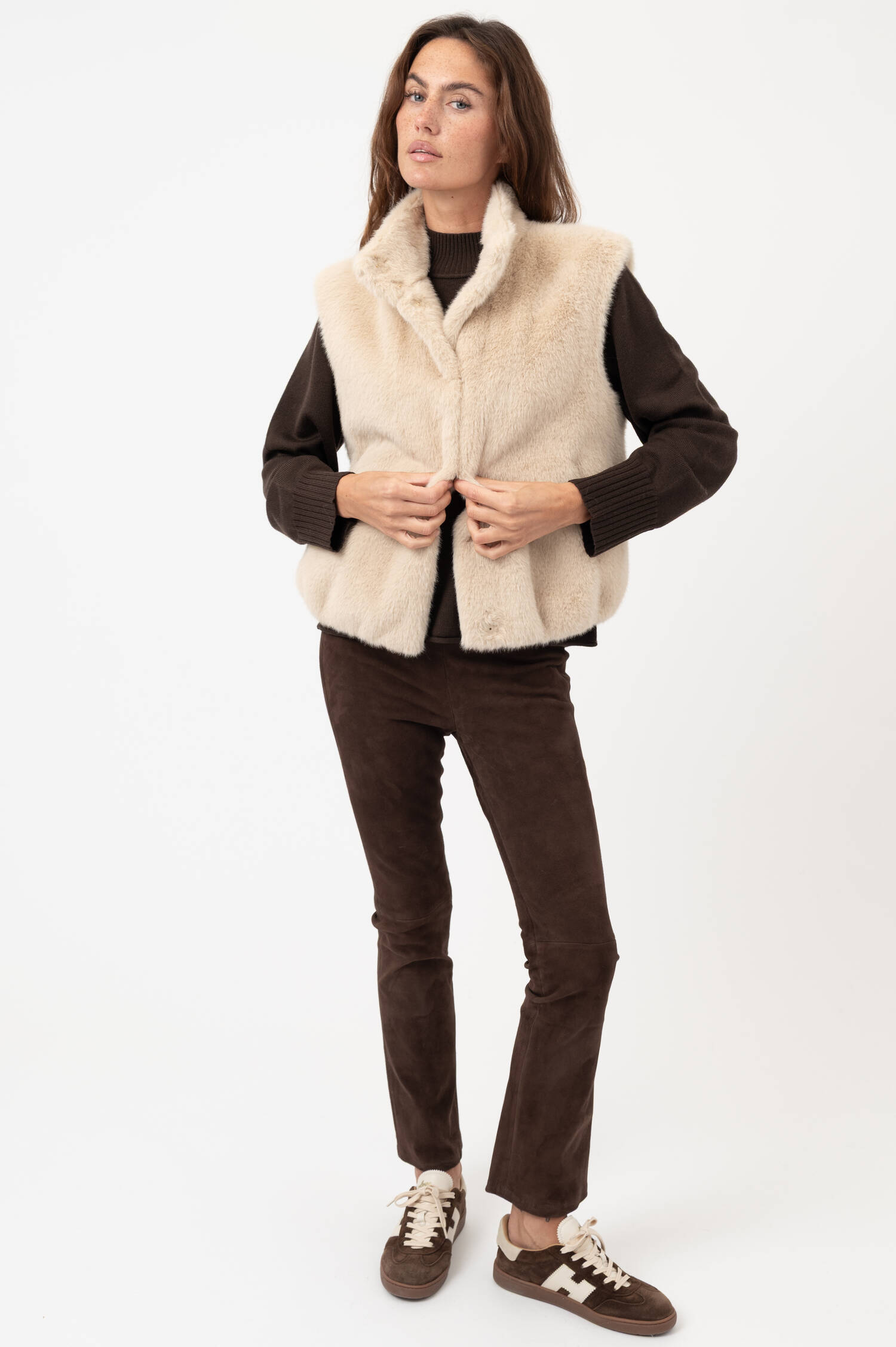 Teddy-Gilet in Beige Teddy-Gilet in Beige