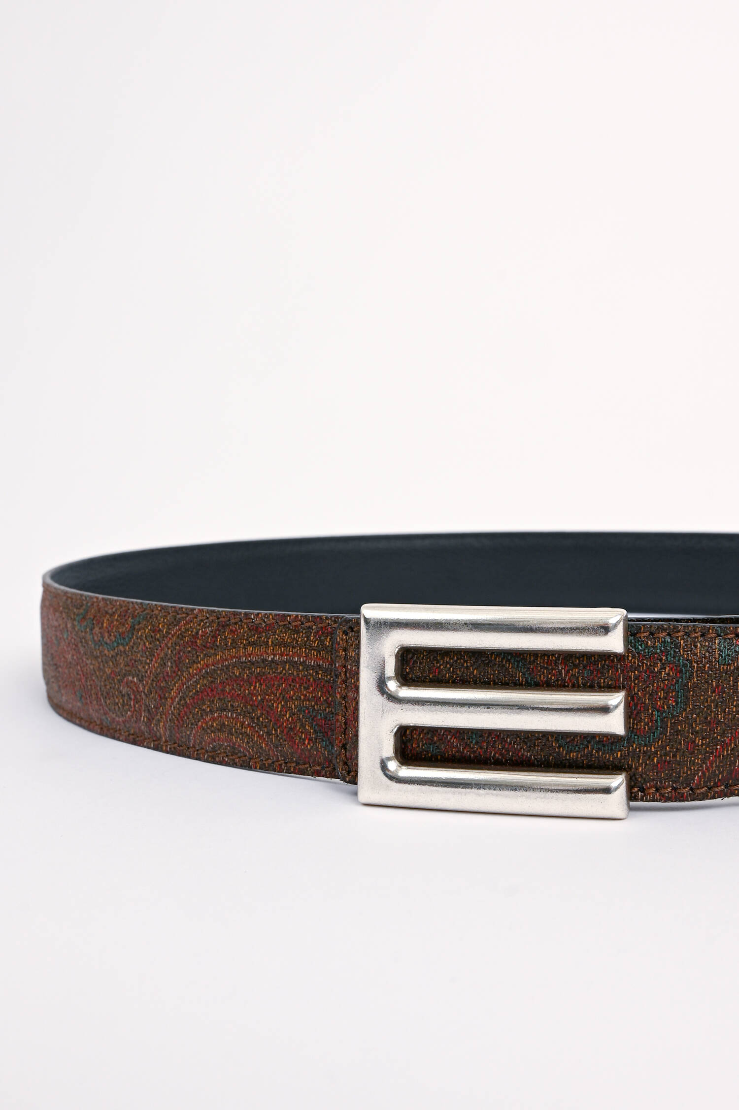 Wendegürtel Gürtel mit Paisley Print in Braun/Blau