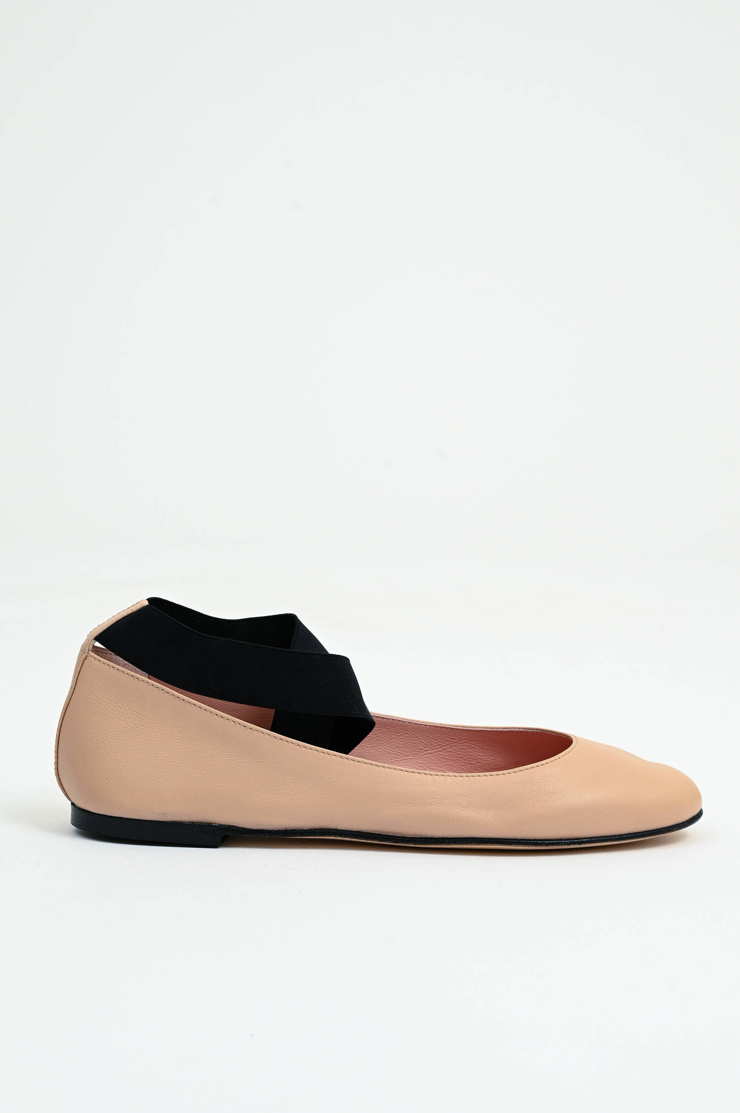 Ballerina COCO mit Riemchen in Nude/Schwarz Ballerina COCO mit Riemchen in Nude/Schwarz