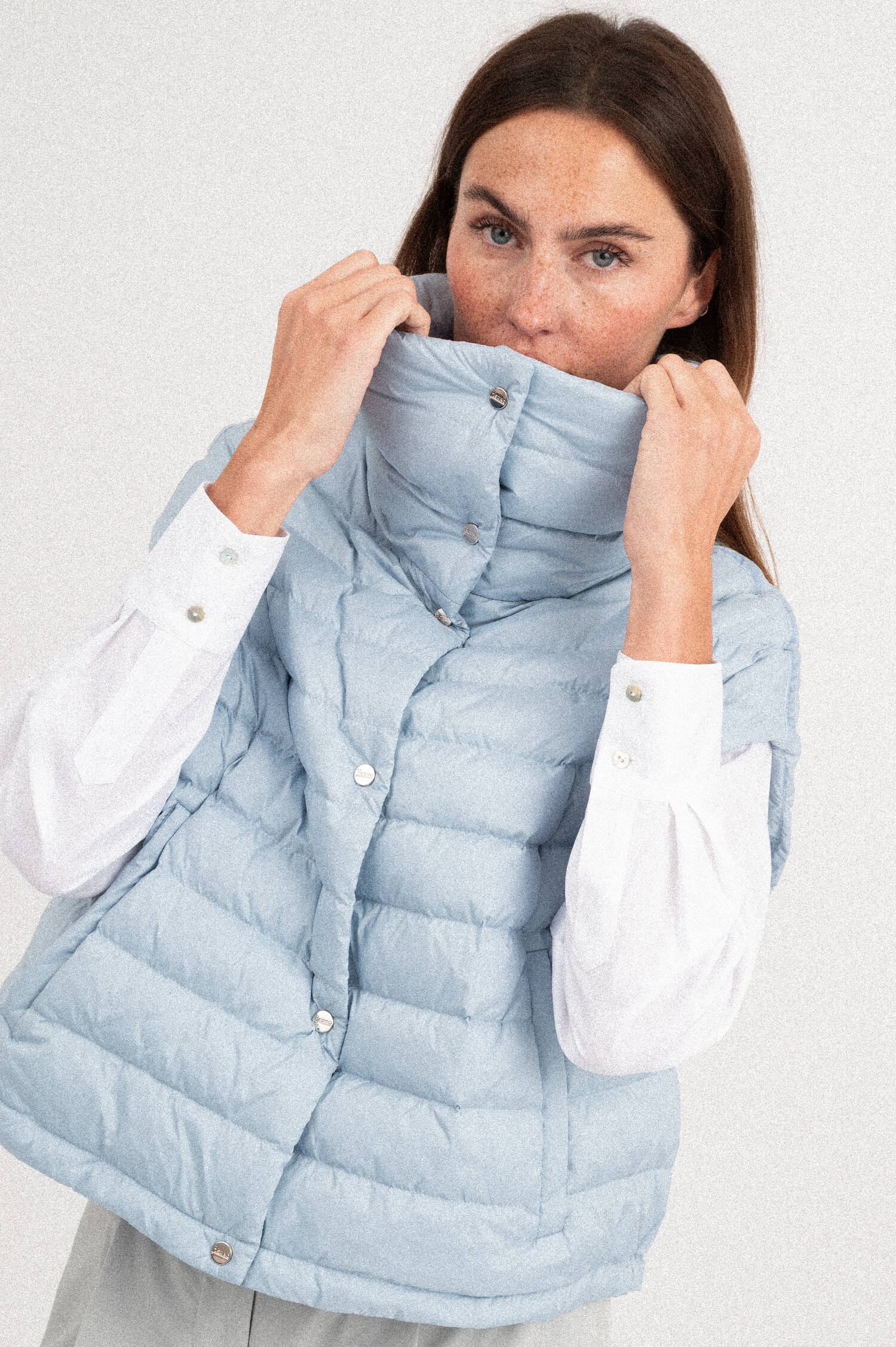 Daunengilet in Hellblau Daunengilet in Hellblau