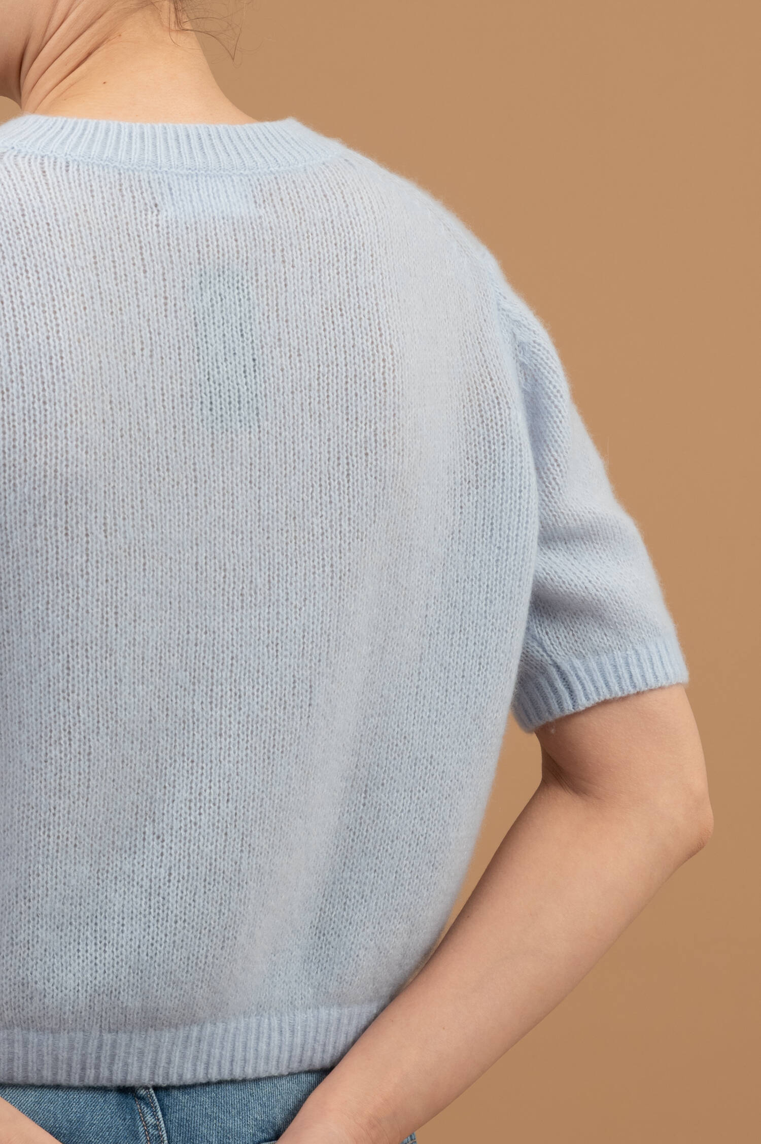 Cashmere Strickweste in Fresh Blue