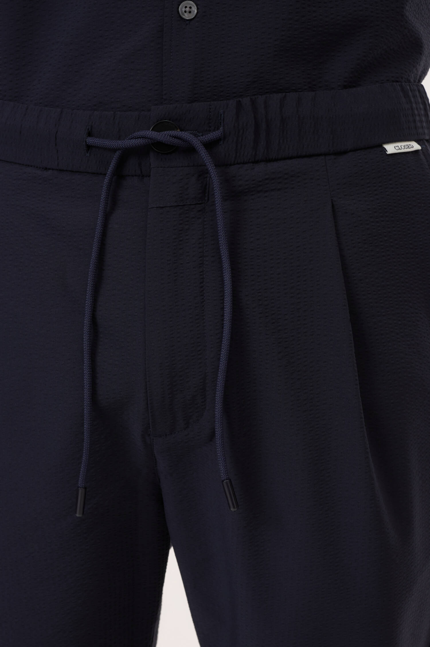 Seersucker Hose VIGO TAPERED in Navyblue Seersucker Hose VIGO TAPERED in Navyblue