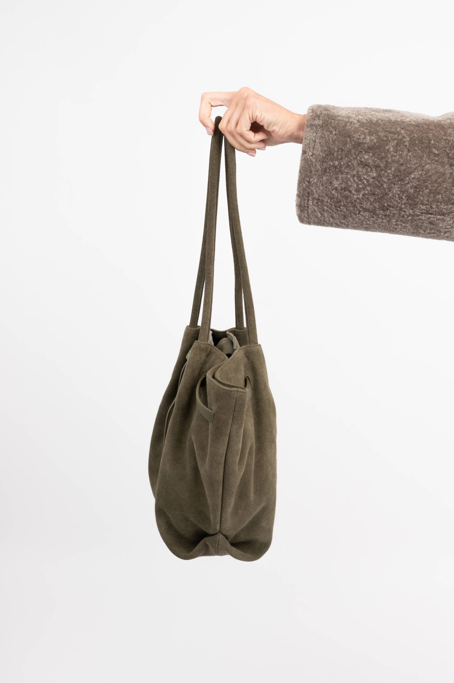 Suede Shopper BONNIE in Grün/Rosa Suede Shopper BONNIE in Grün/Rosa
