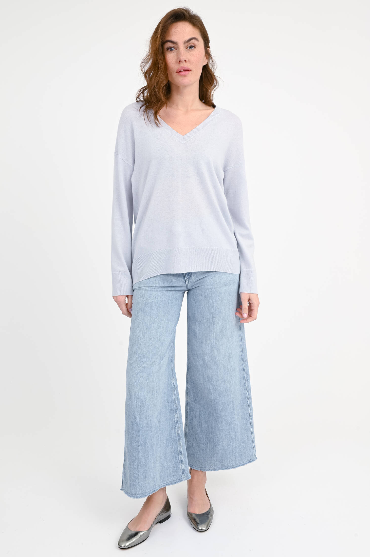 Woll-Cashmere Pullover NARVEL in Himmelblau