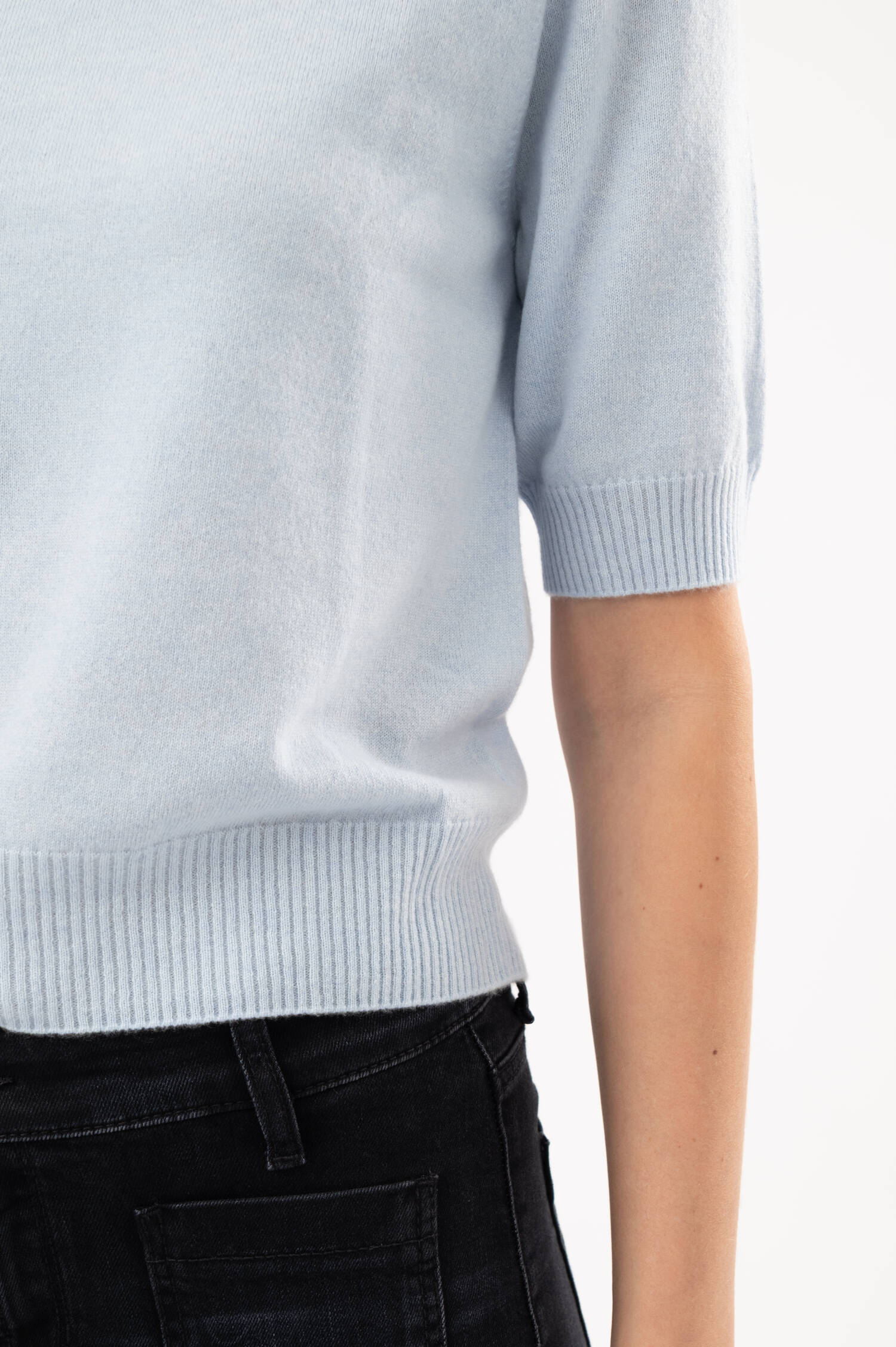 Cashmere-Strickshirt EVIE in Hellblau
