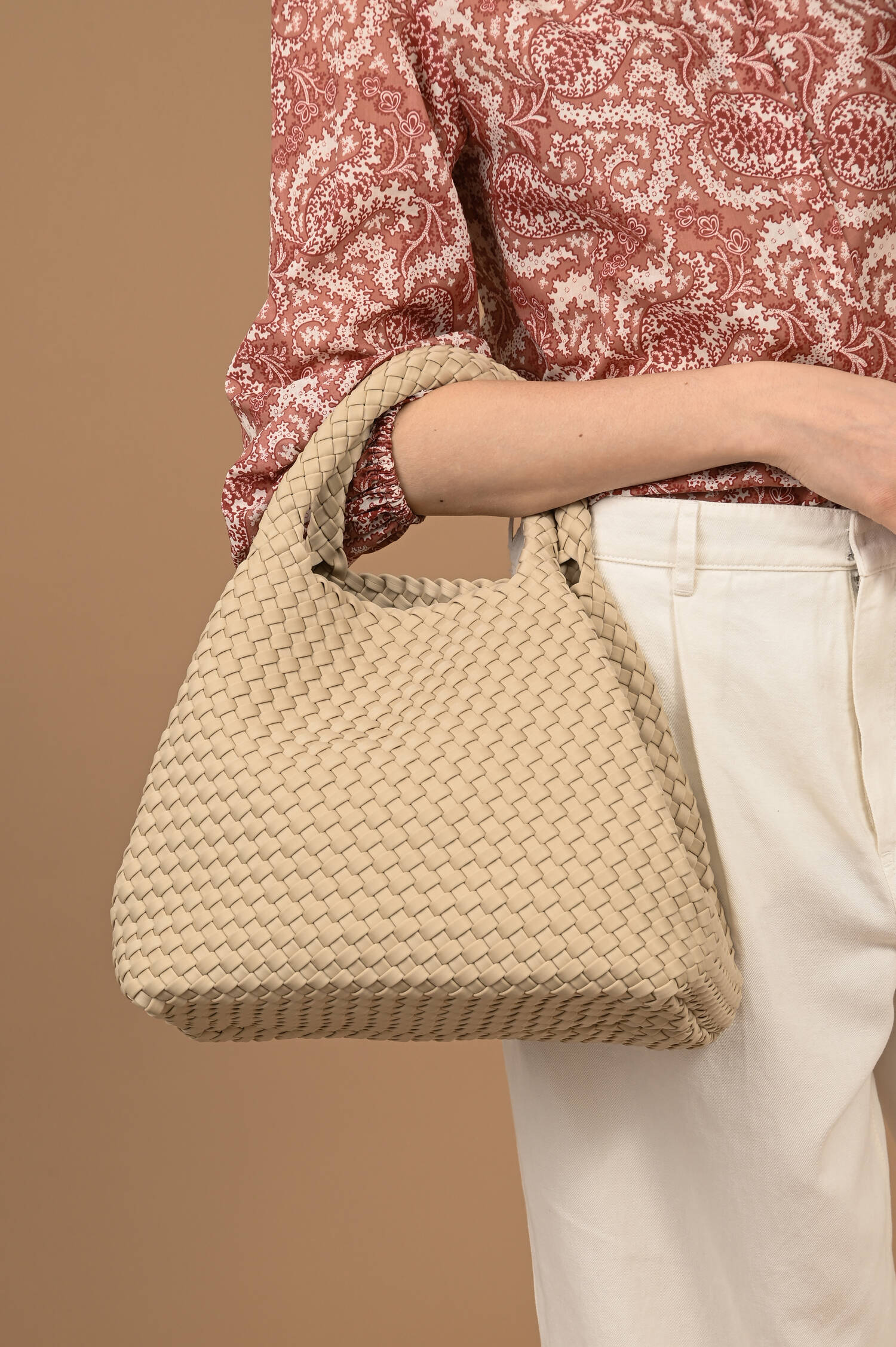 Neopren Tote Bag in Beige