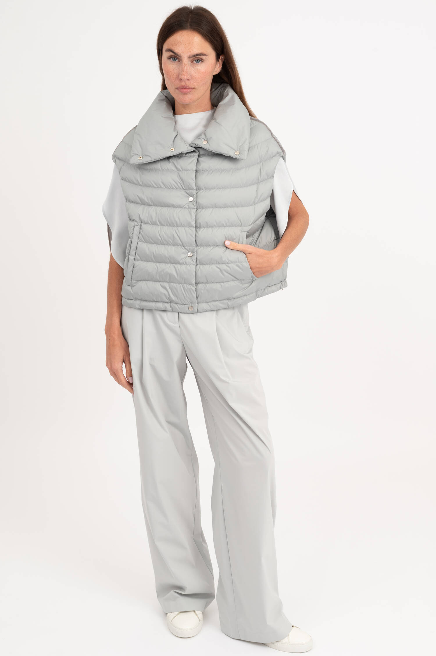 Daunengilet in Graublau Daunengilet in Graublau