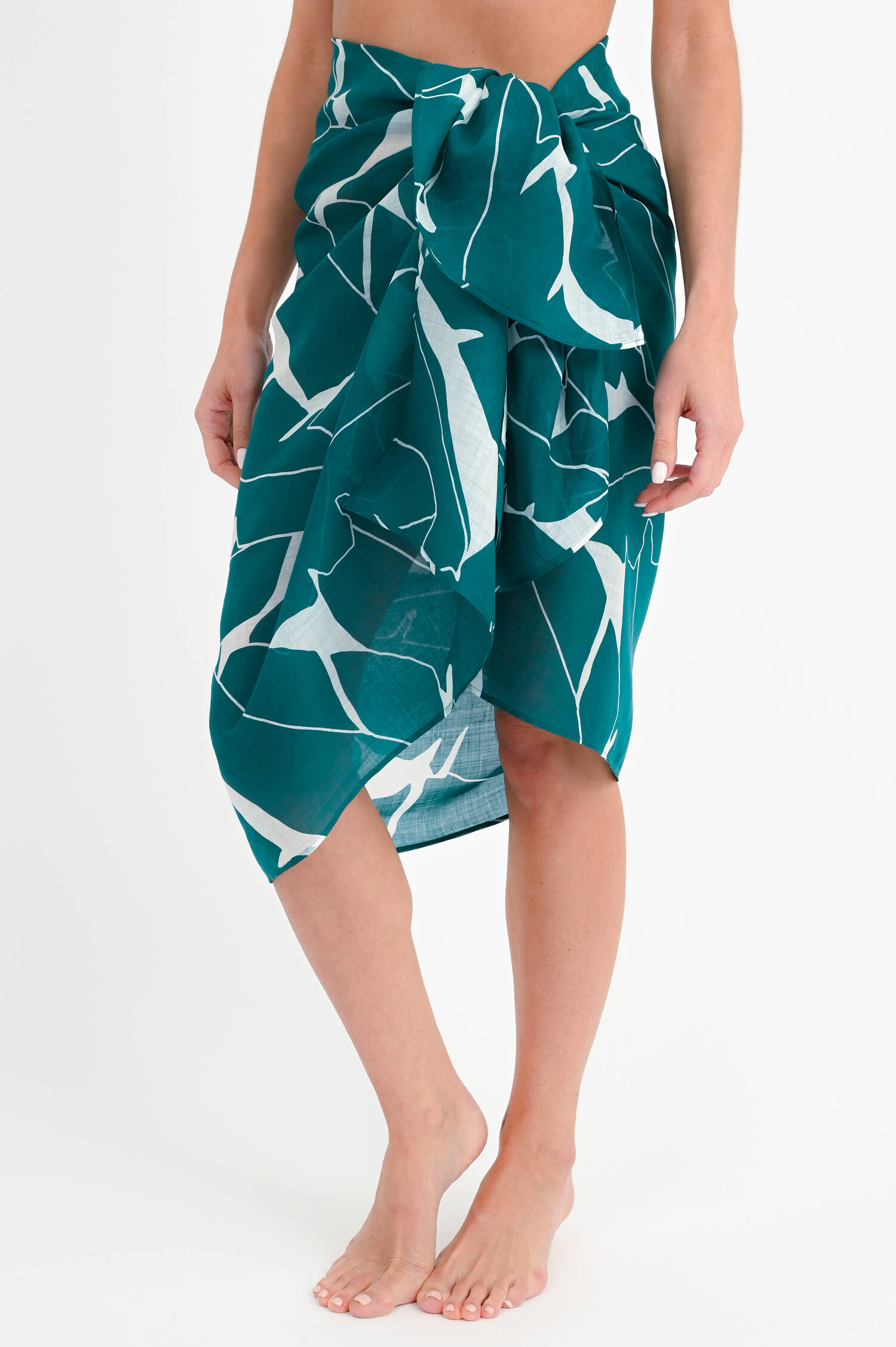 Sarong DANIELA DANANIE in Blaugrün/Weiß