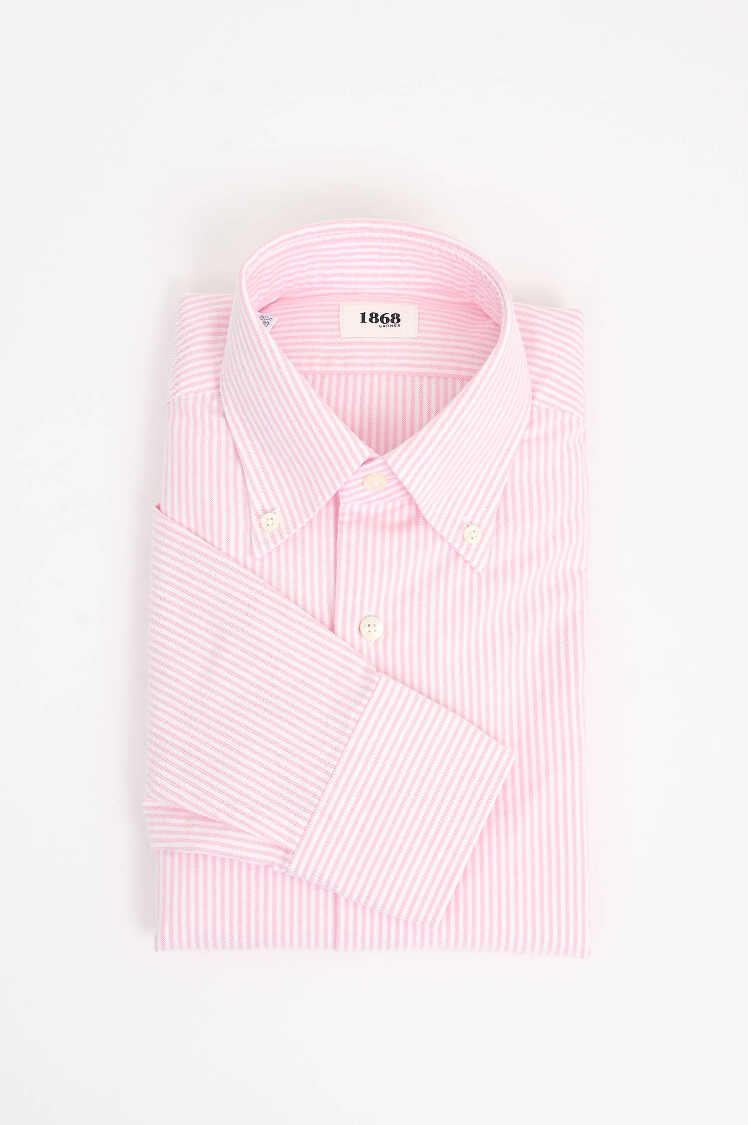 Gestreiftes Oxford Hemd in Weiß/Rosa