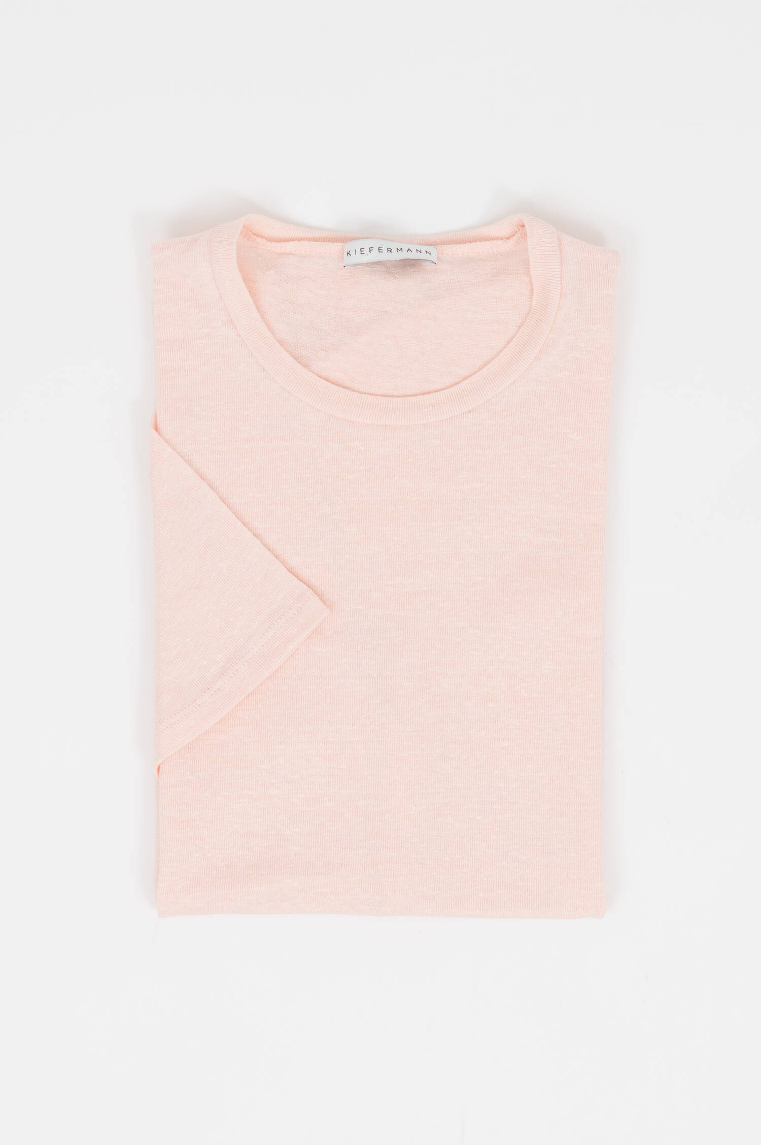 Leinen T-Shirt in Rosa
