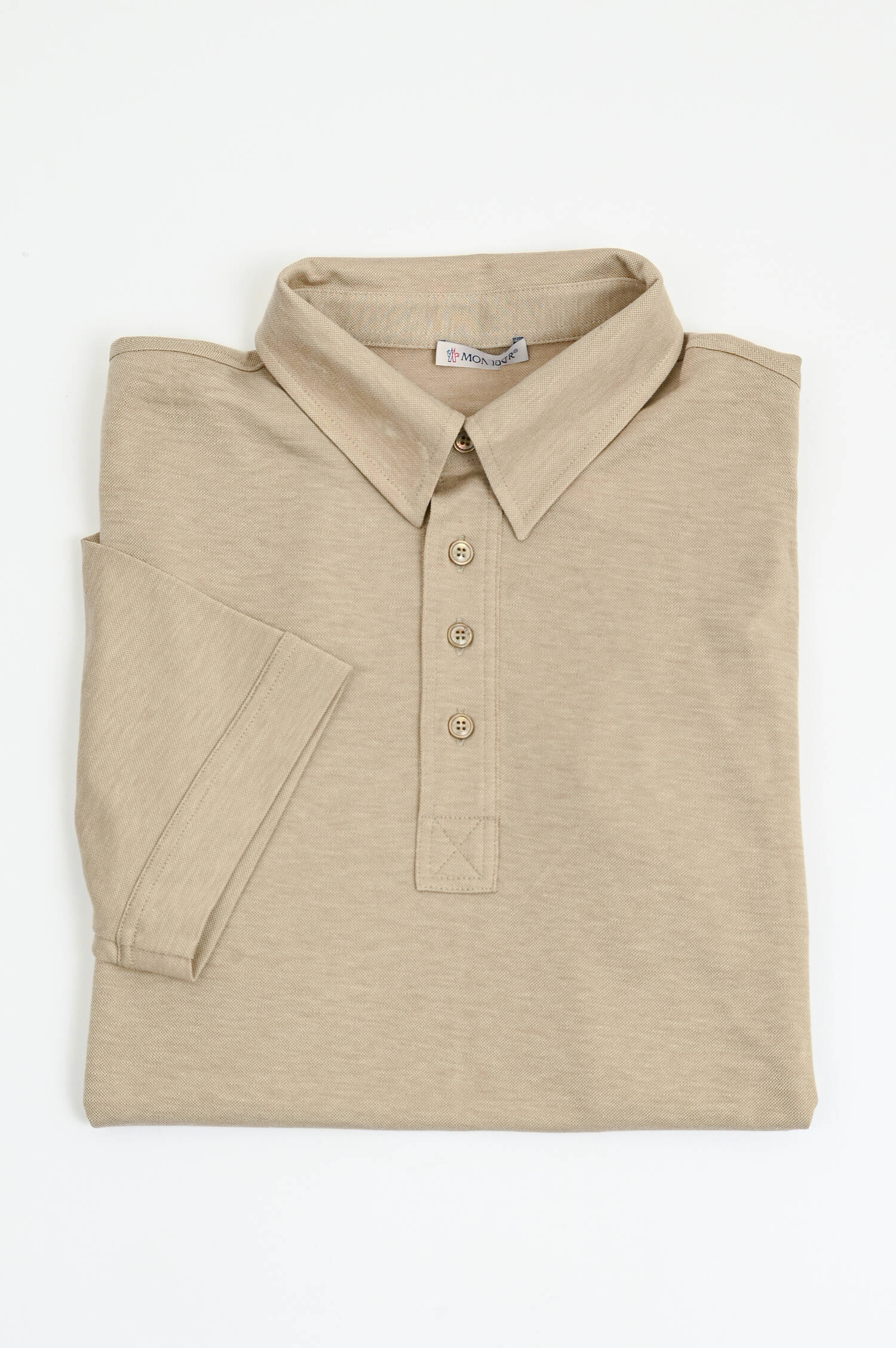 Polo-Shirt aus Baumwoll-Lyocell-Mix in Taupe