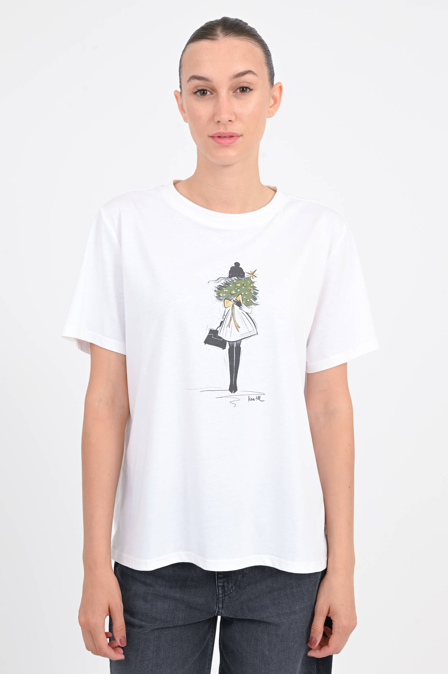 T-Shirt CHRISTMAS in Weiß