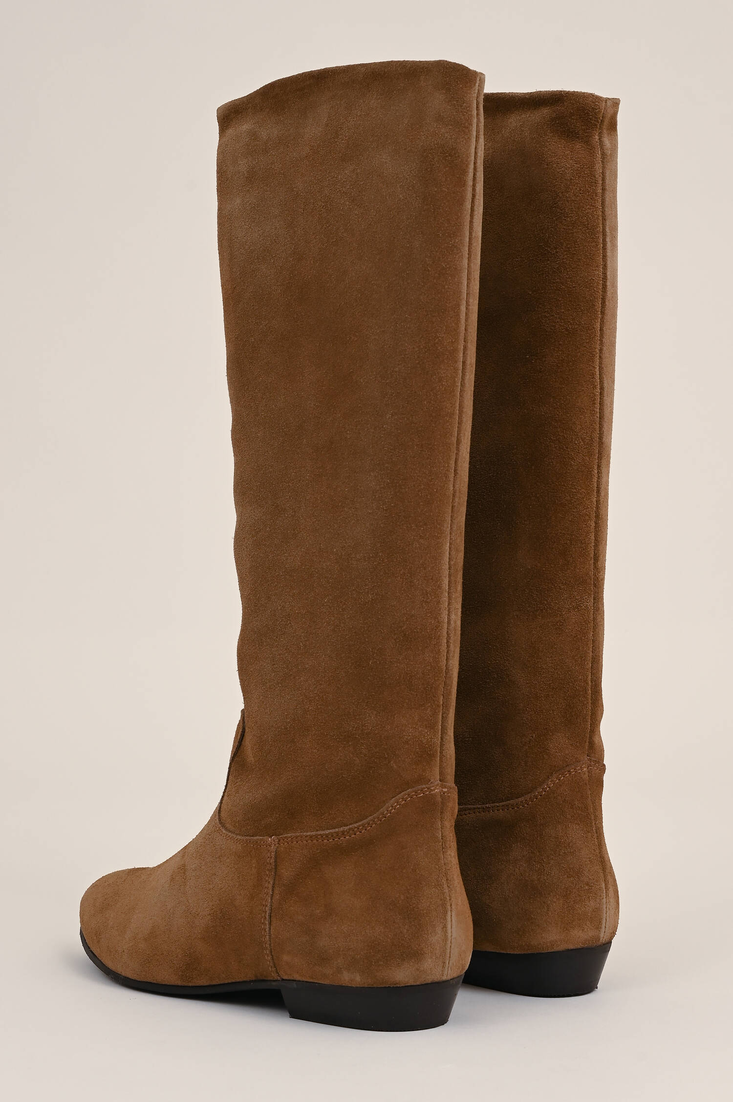 Veloursleder Stiefel in Braun