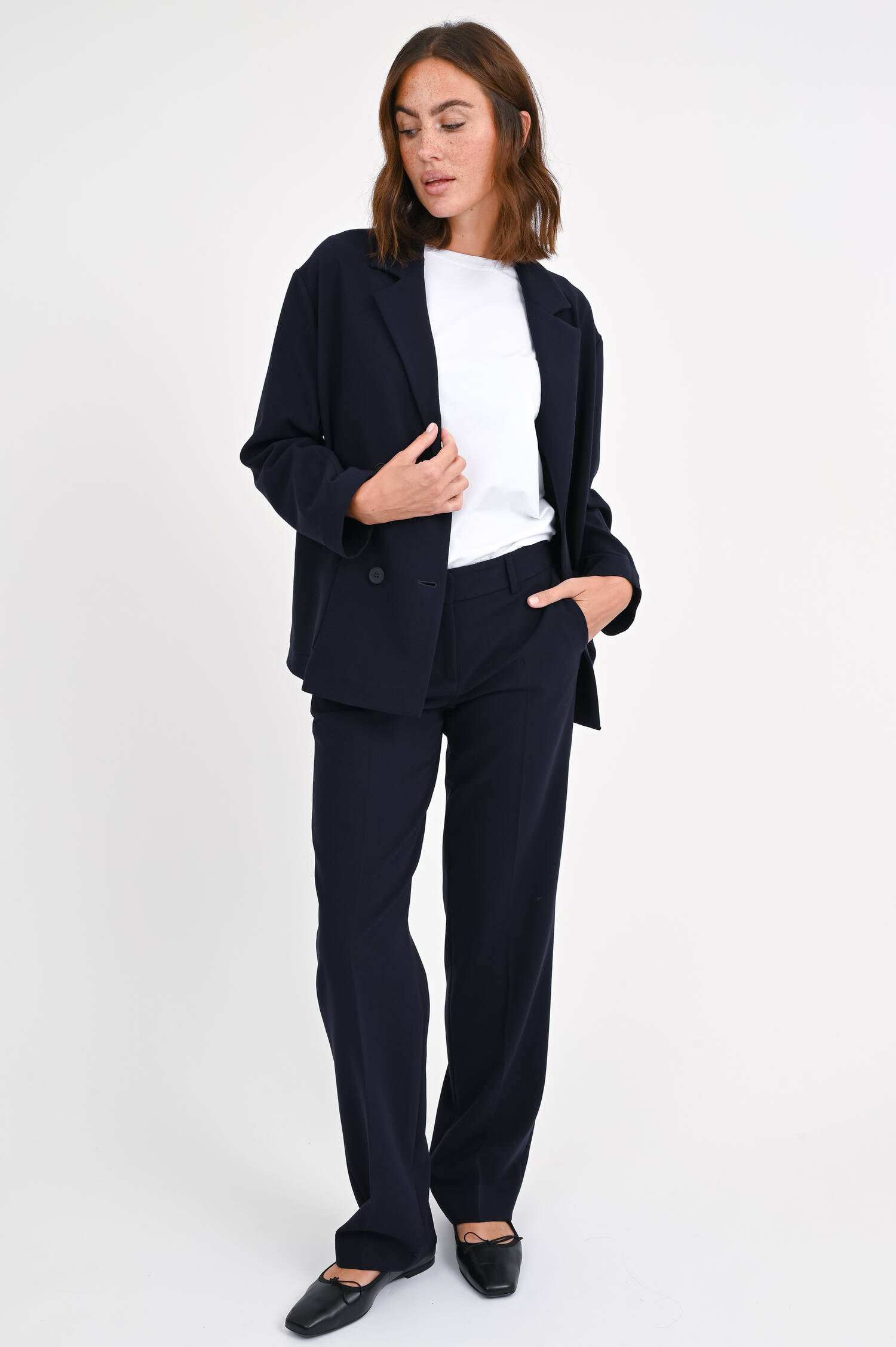 Hose mit geradem Bein in Navy