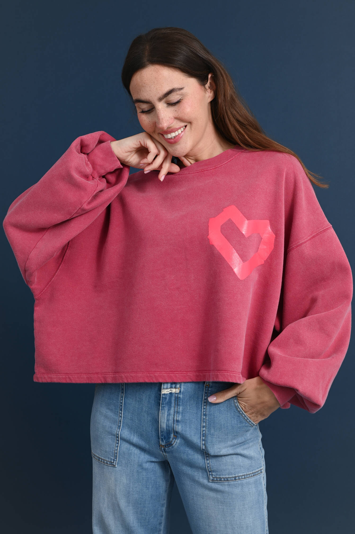 Sweater SANBIM in Geraniumpink