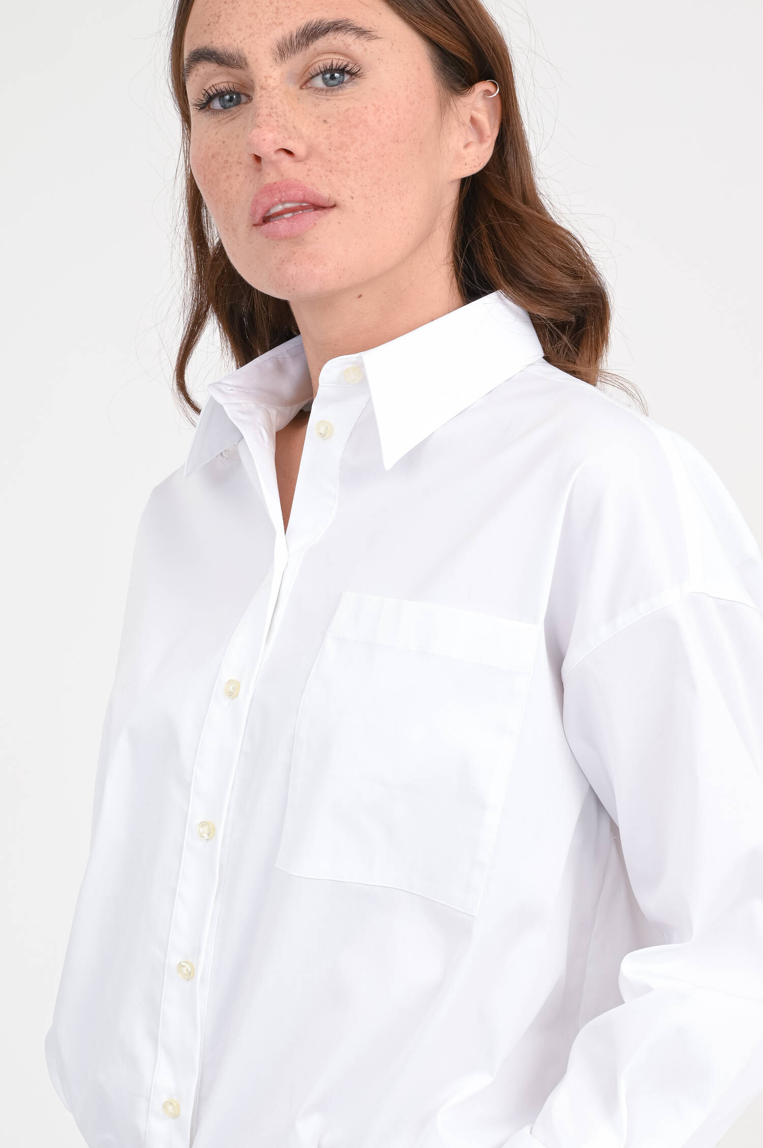 Bluse mit Gummibund in Weiß Bluse mit Gummibund in Weiß