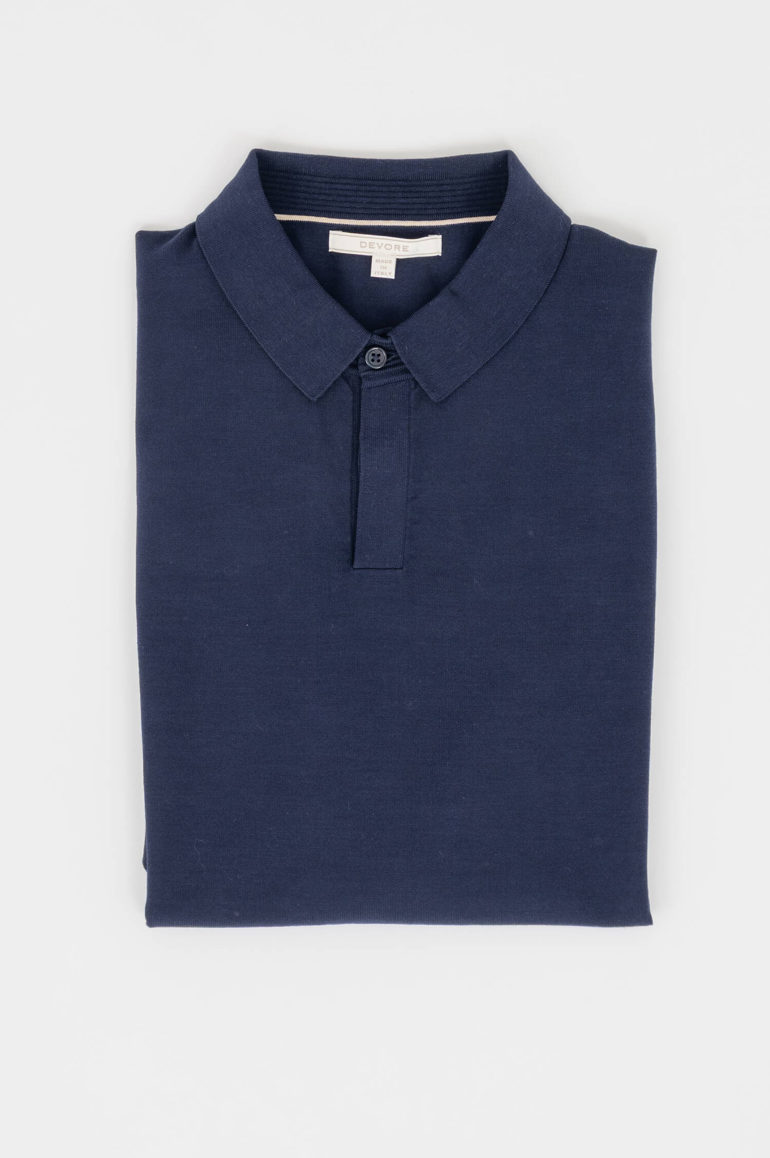 Leinenmix Polo SILK ICE CREPE in Dunkelblau