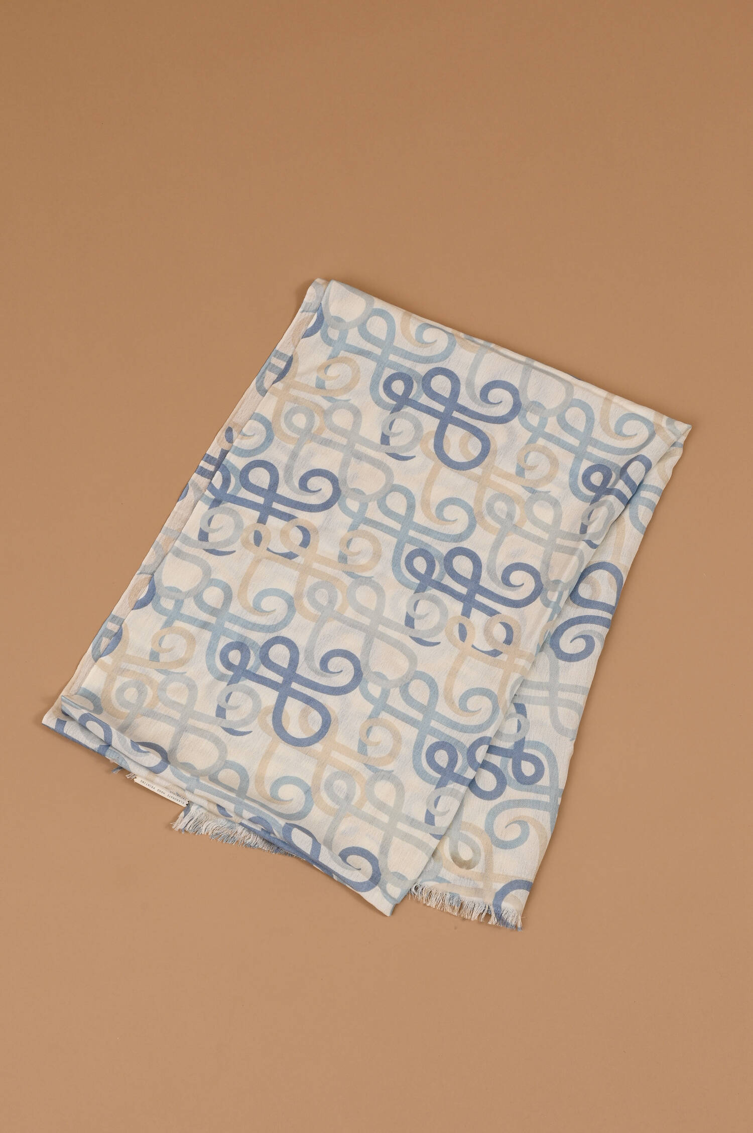 Schal HYDABIG in Blau gemustert