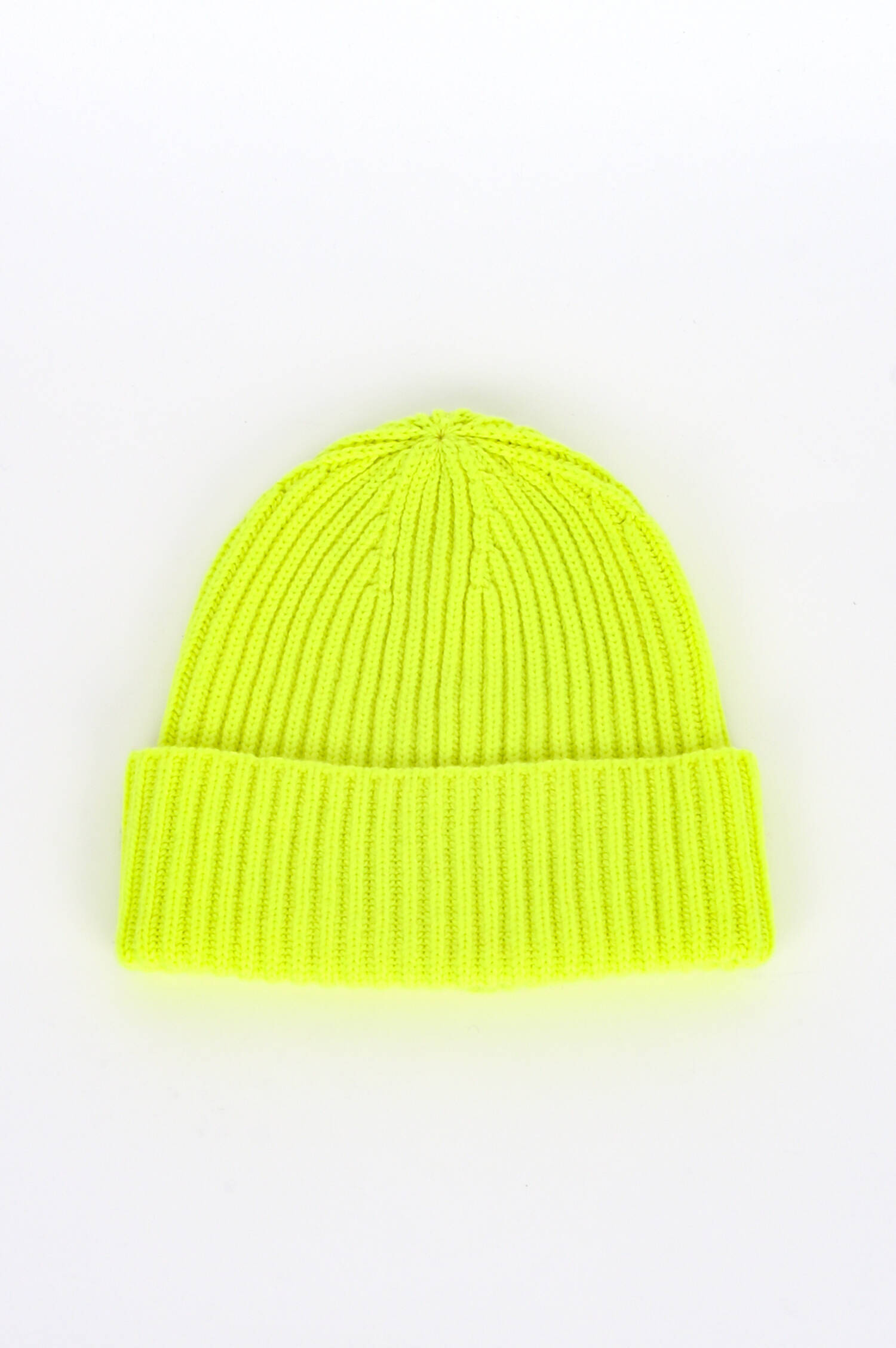 Midi-Mütze aus Cashmere in Neongelb Midi-Mütze aus Cashmere in Neongelb