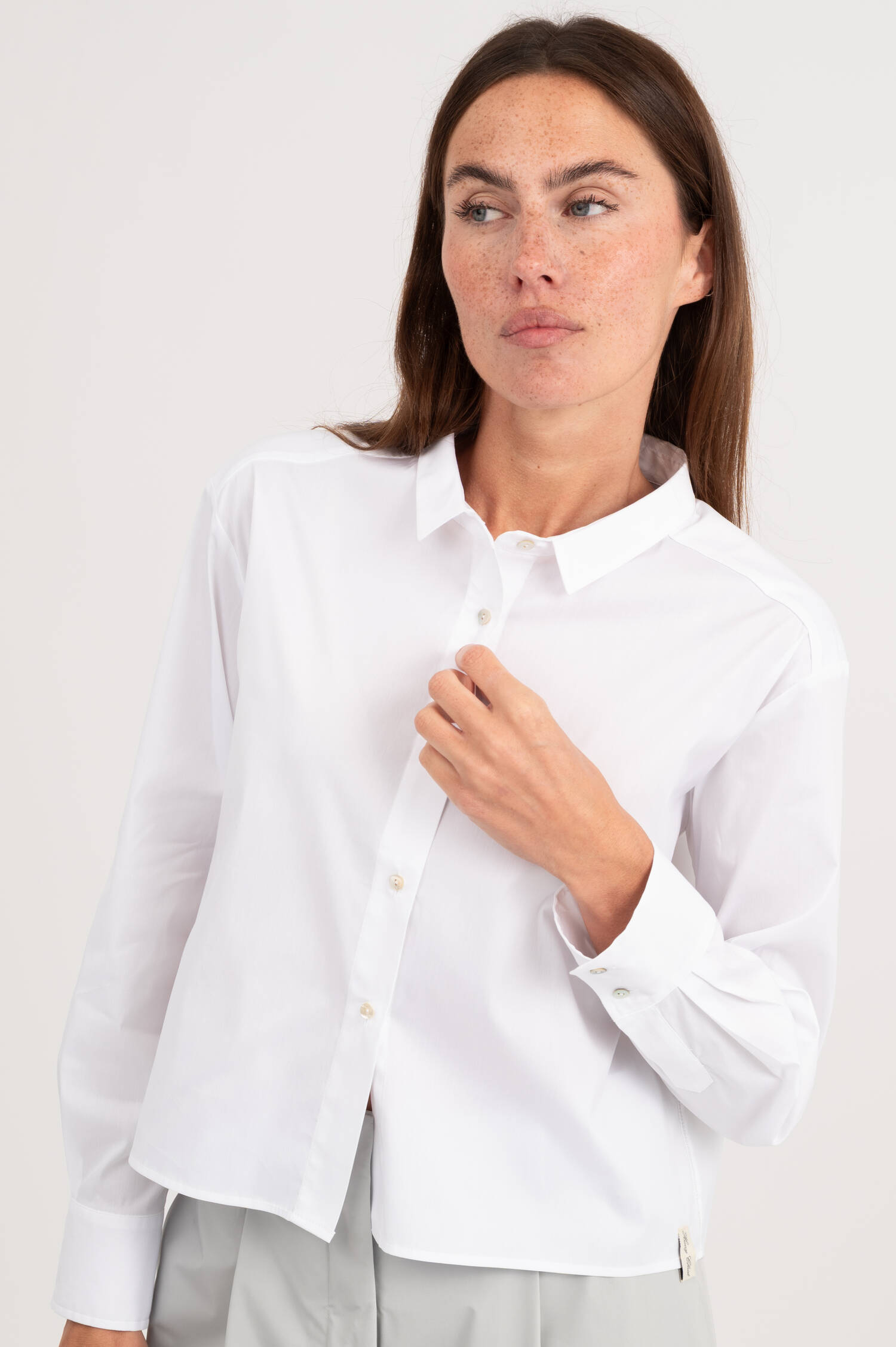 Cropped Bluse in Weiß Cropped Bluse in Weiß