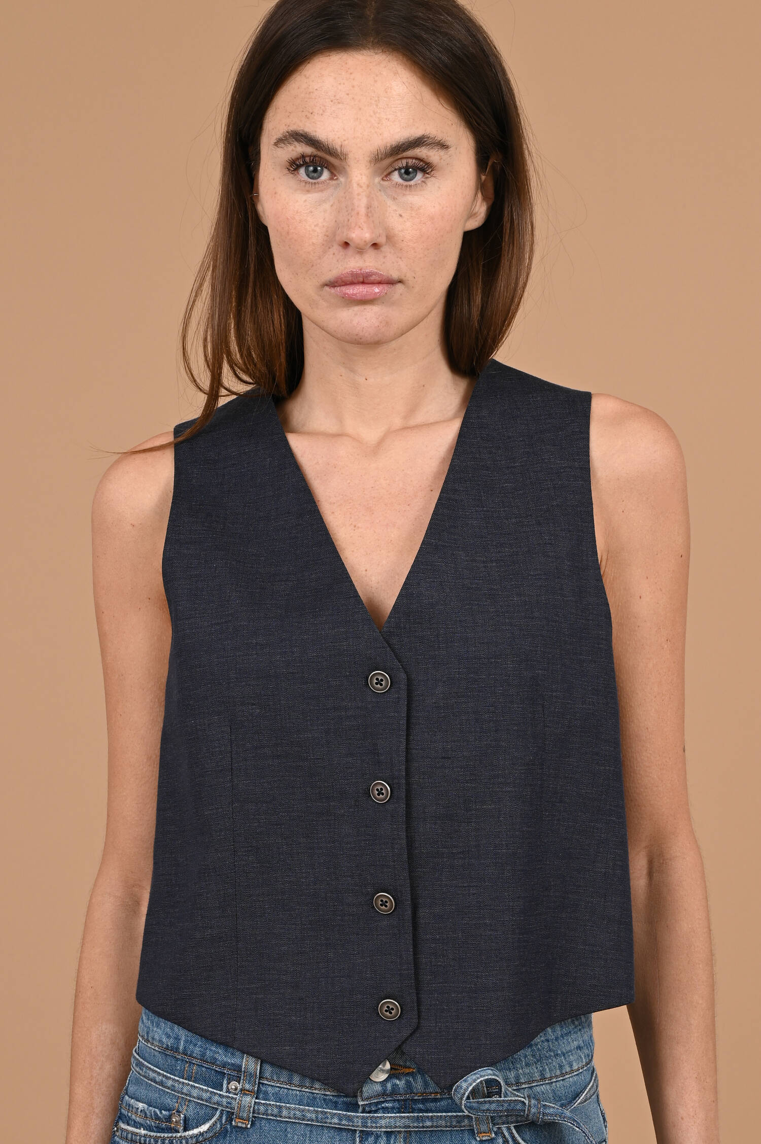 Gilet LINO in Denimblau