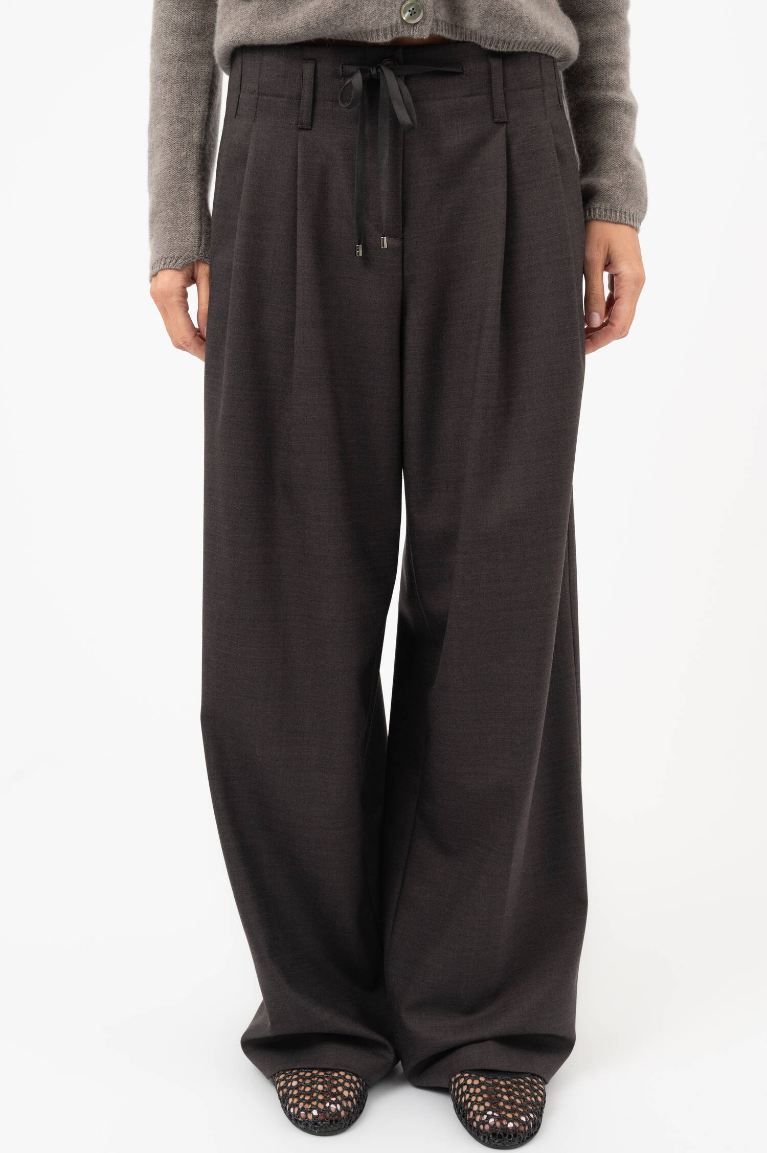 Woll-Mix-Bundfaltenhose ADDISON in Braun Woll-Mix-Bundfaltenhose ADDISON in Braun