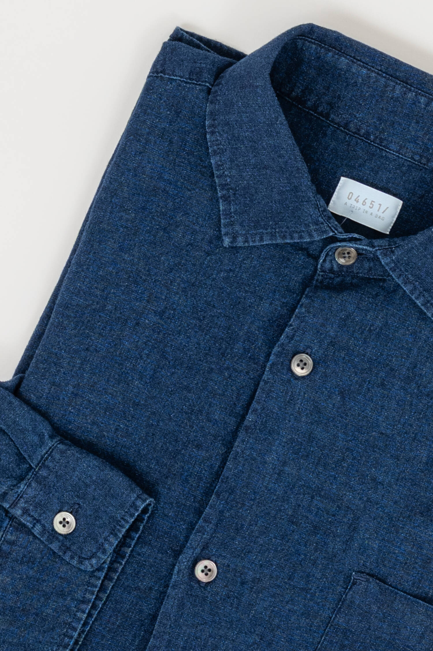 Hemd in Denim-Optik in Dunkelblau