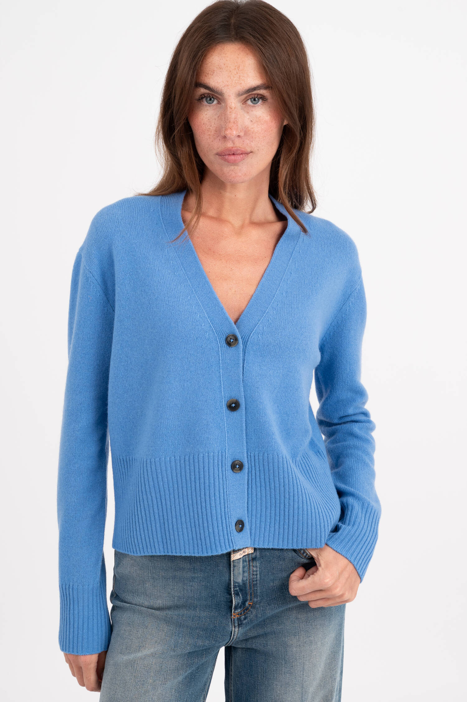 Cardigan aus Wolle in Blau Cardigan aus Wolle in Blau