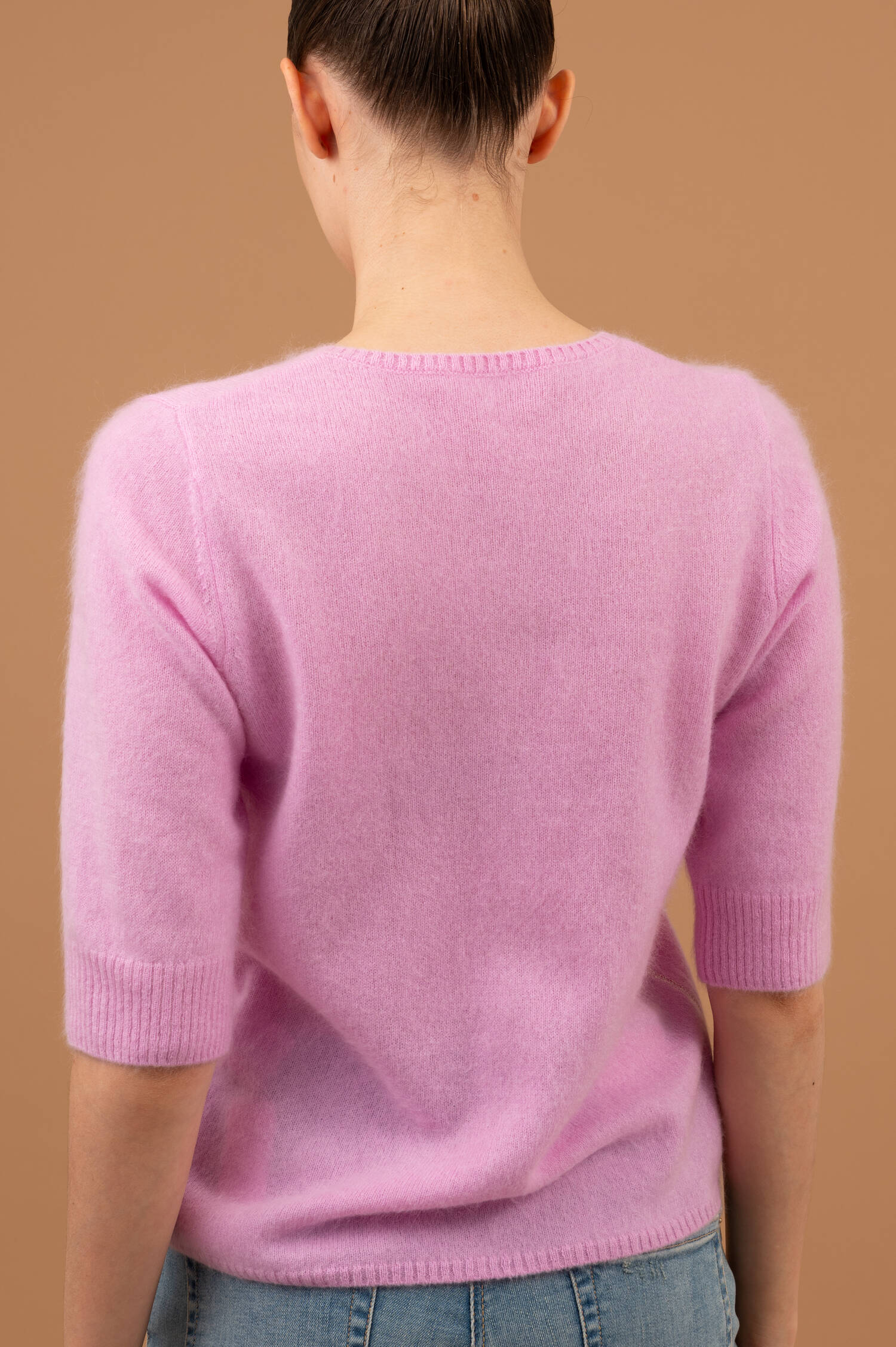 Cashmere Strickweste in Bloomrosa