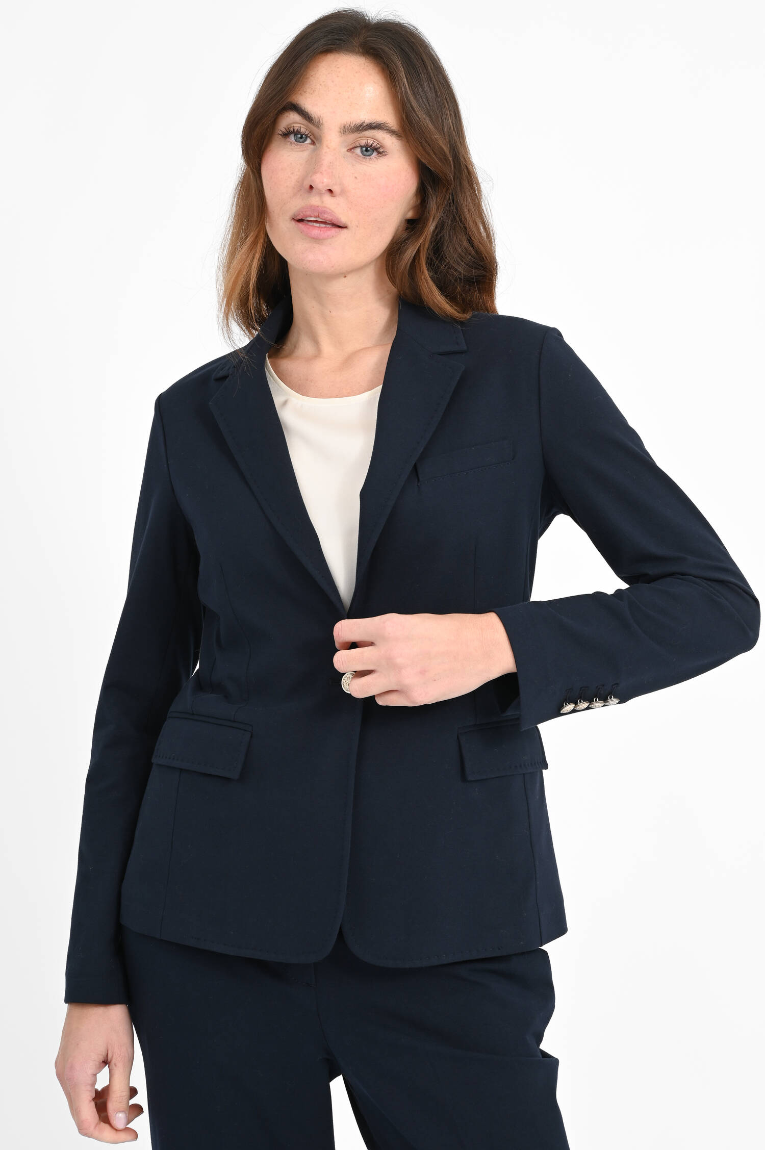Jersey Blazer in Blue Navy Jersey Blazer in Blue Navy