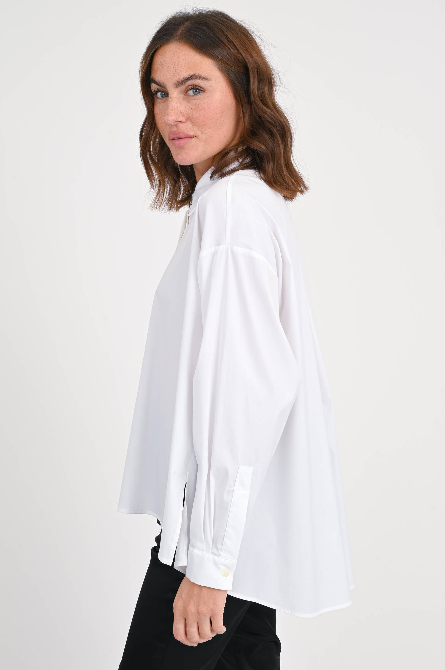 Oversize Bluse in Weiß