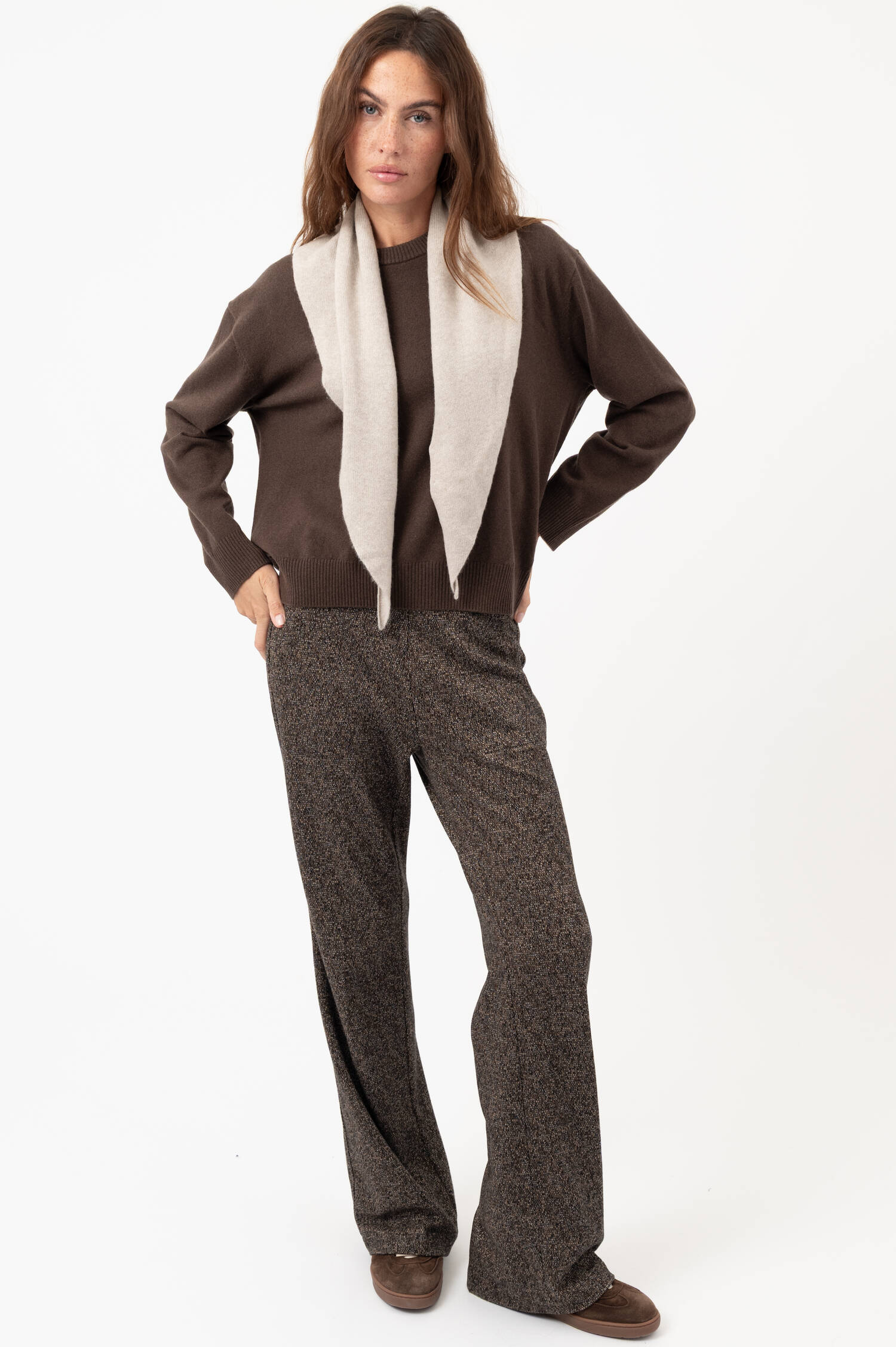 Cashmere Dreieckstuch FLORIANNE in Beige