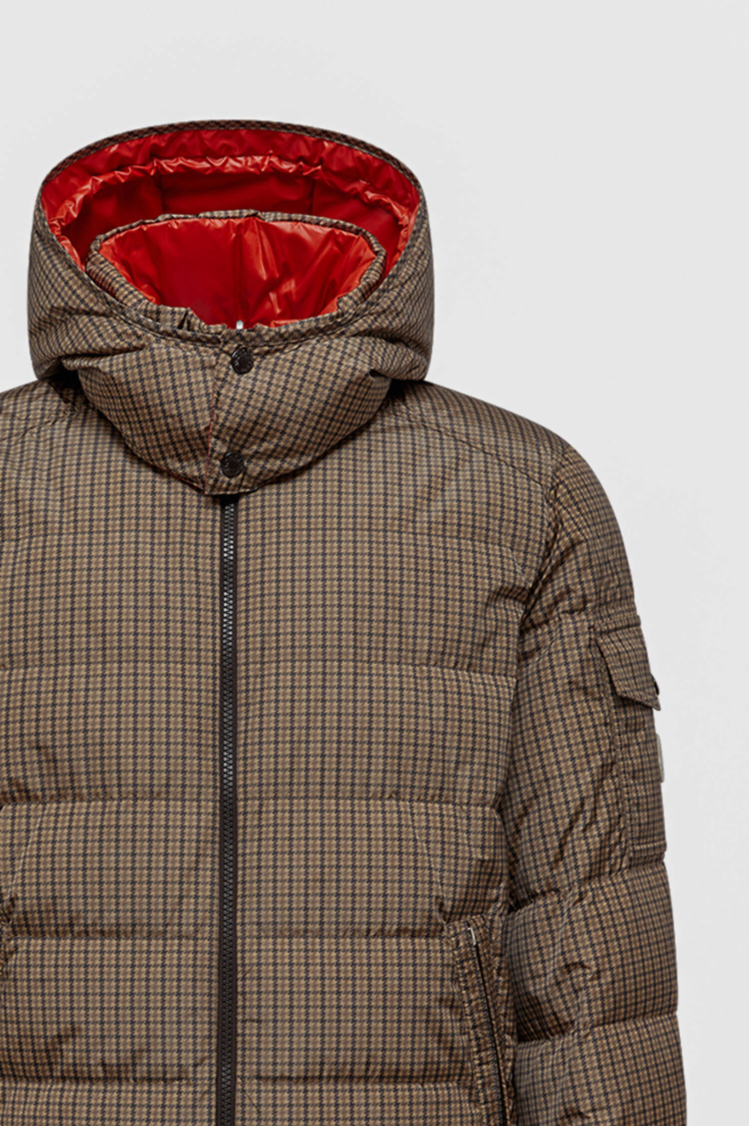 Wende-Daunenjacke JONAGE in Khaki/Orange/Schwarz