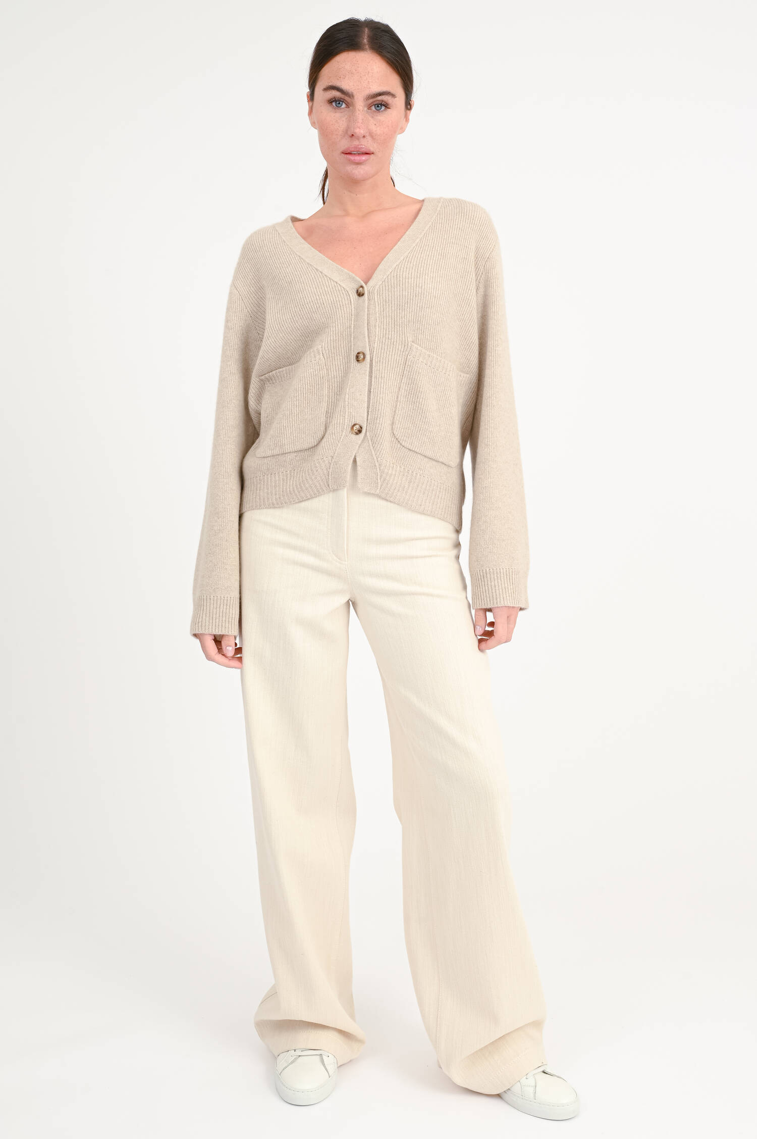 Cashmere-Jacke in Sand