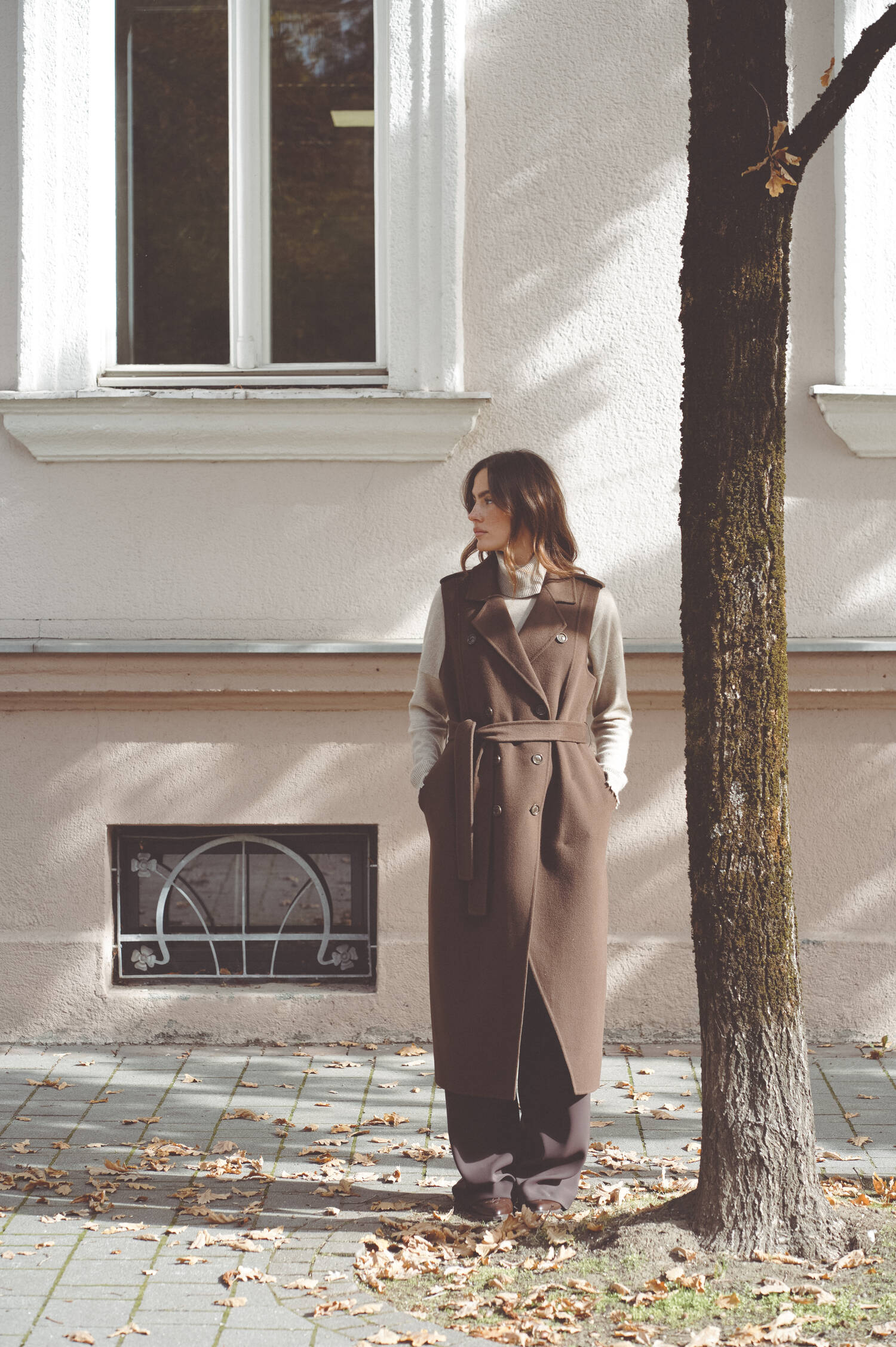 Woll-Cashmere-Weste in Kakaobraun Woll-Cashmere-Weste in Kakaobraun